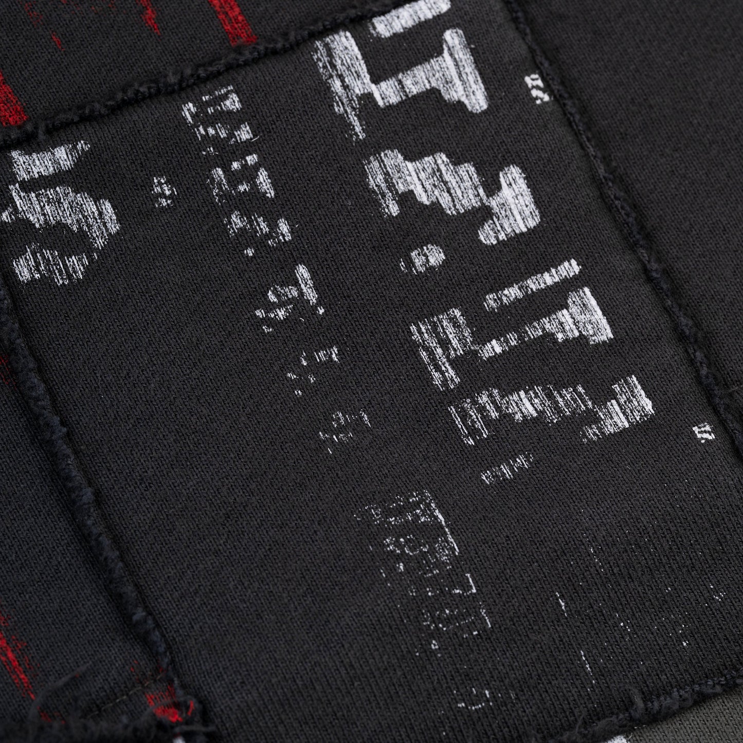 BLACK DIFFUSED COLLEGIATE CREWNECK
