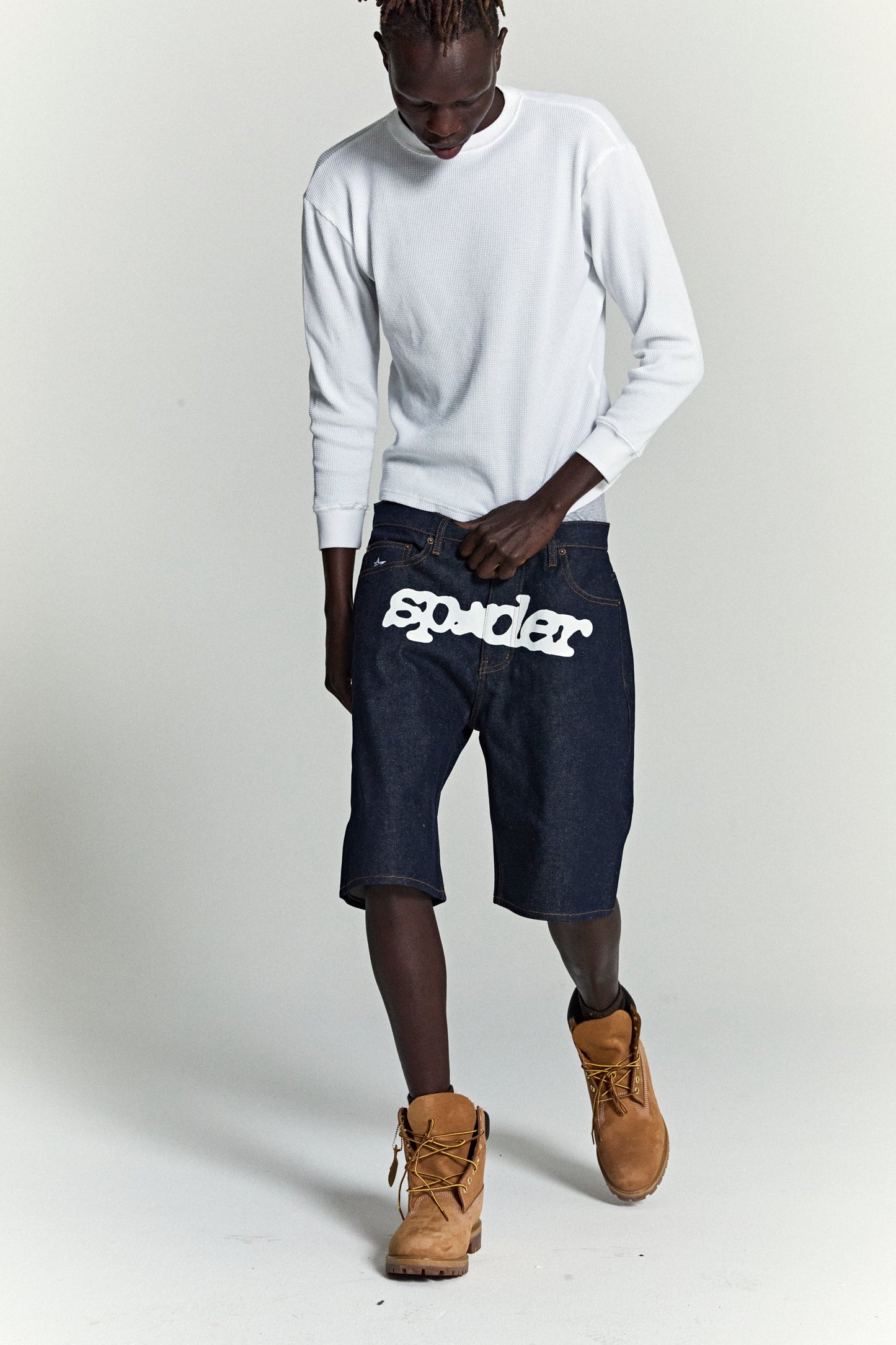 V3 LOGO DENIM SHORT