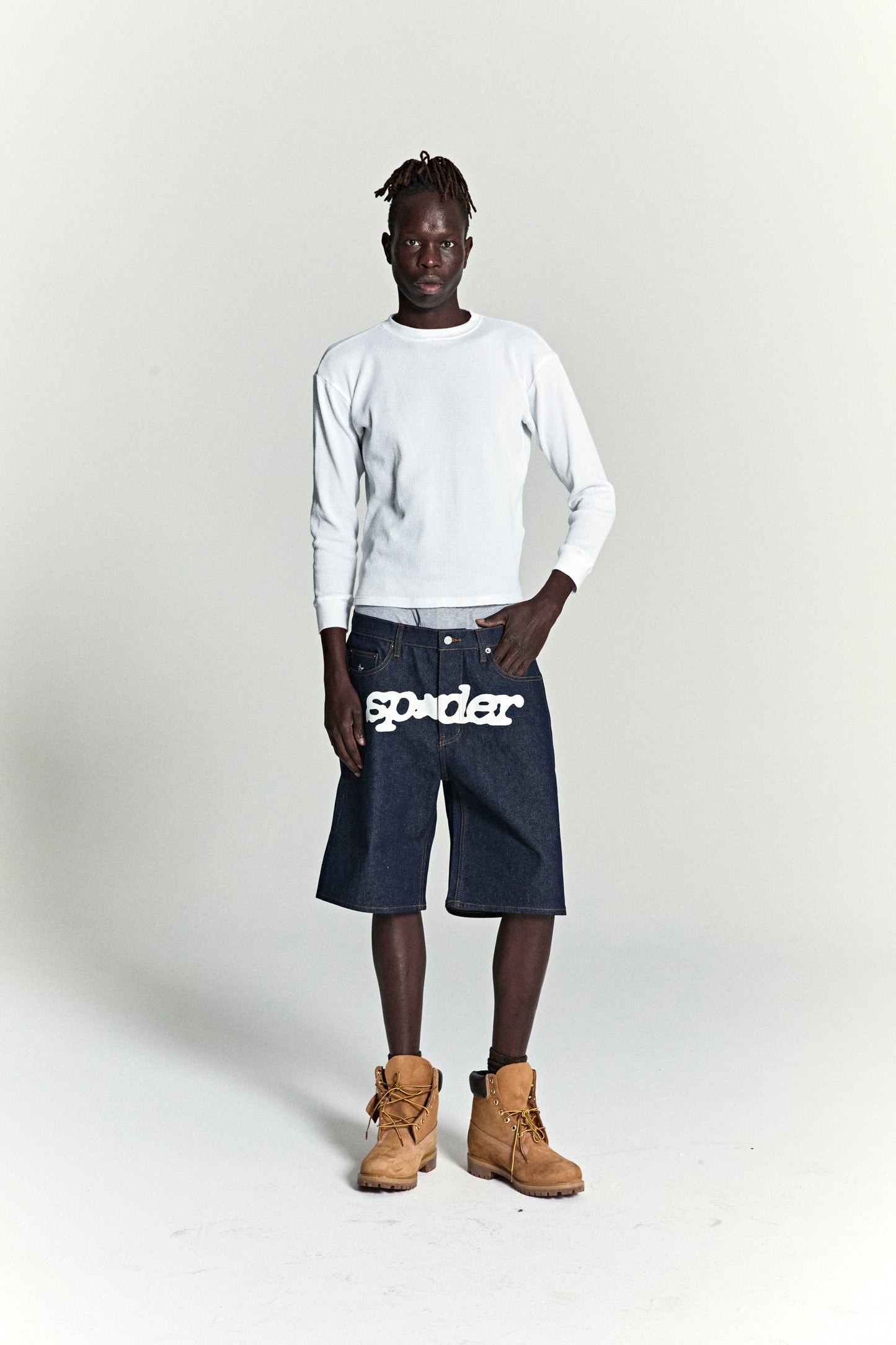 V3 LOGO DENIM SHORT