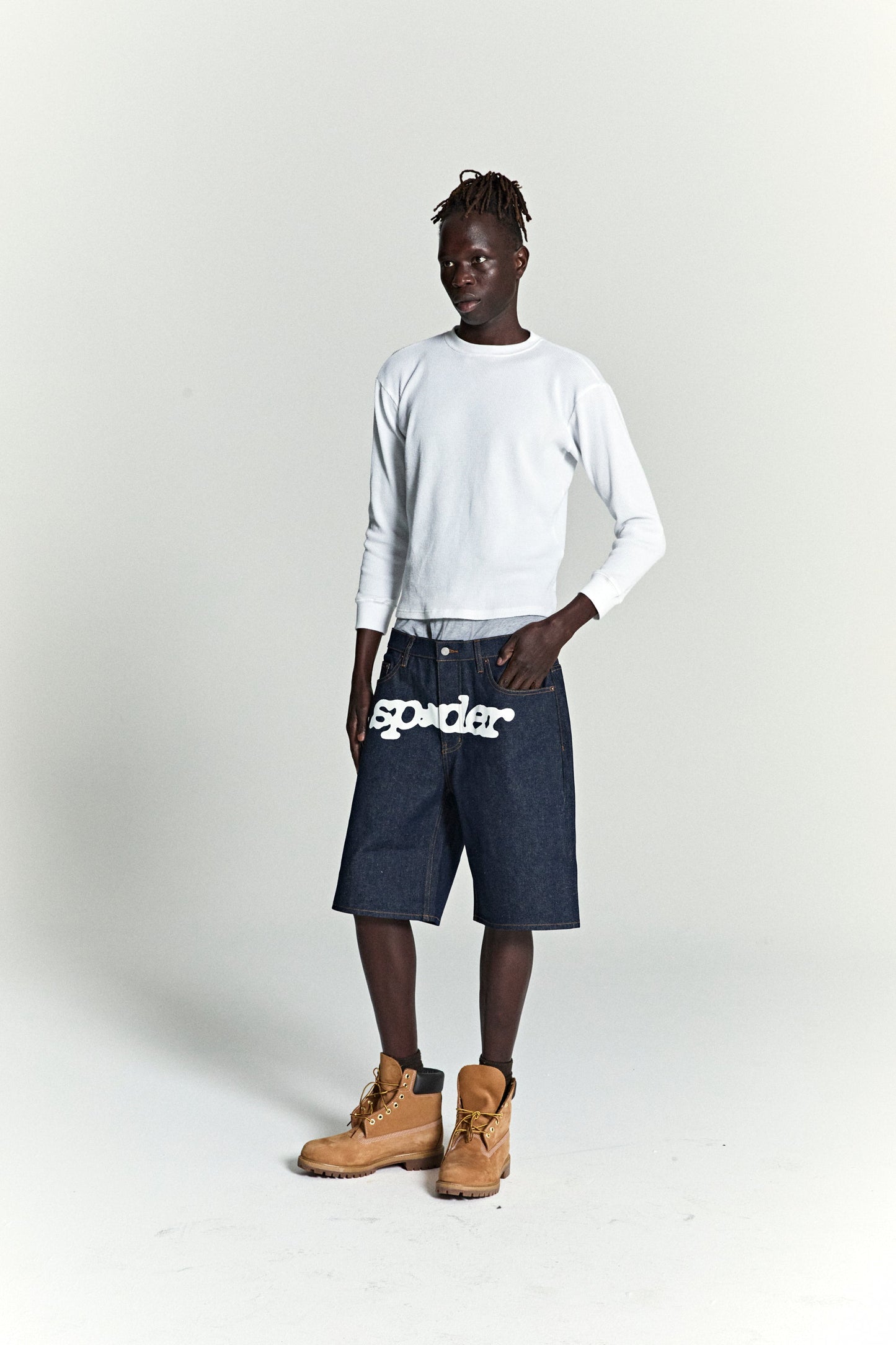 V3 LOGO DENIM SHORT