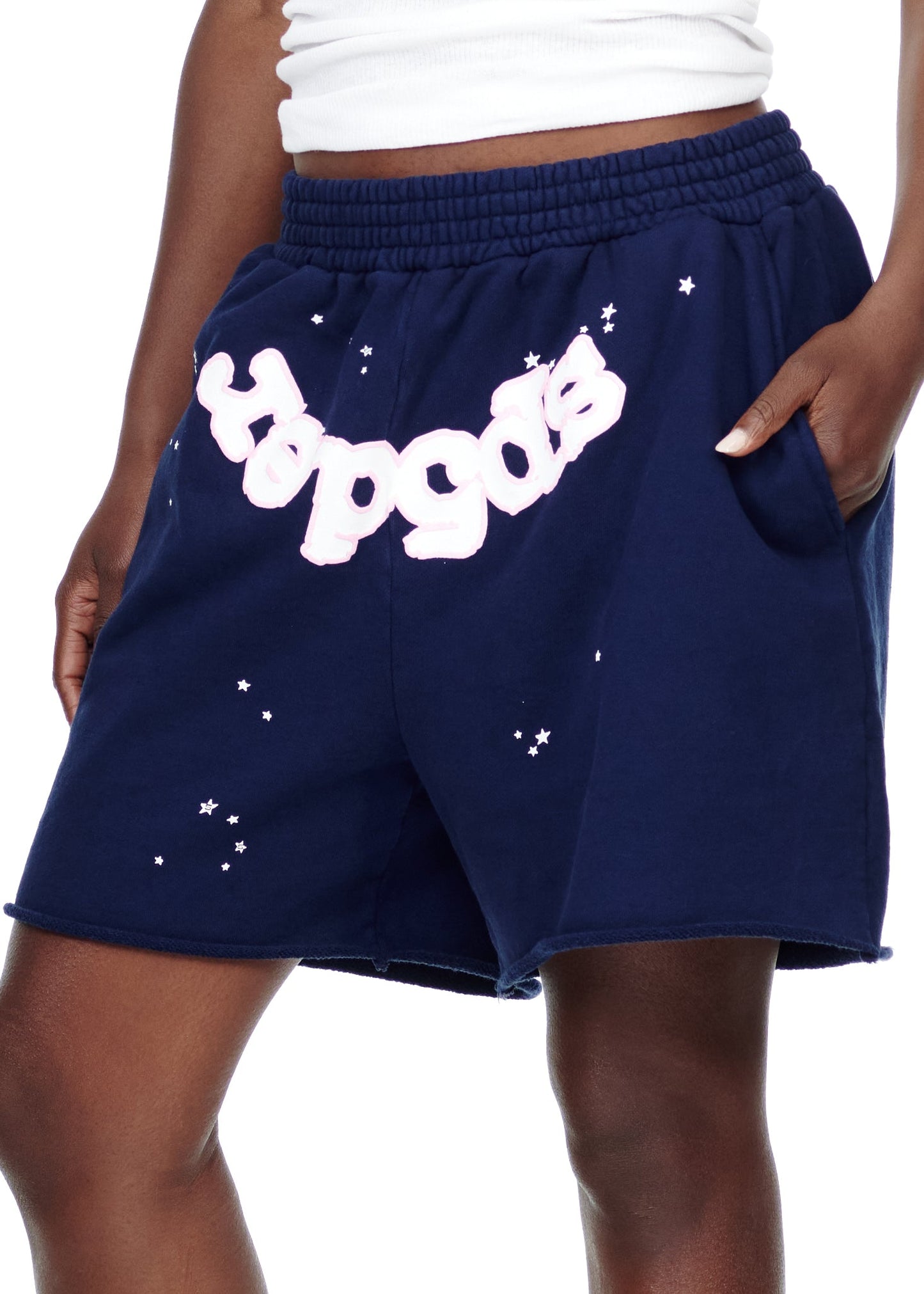 NAVY OG WEB LOGO SWEATSHORT FEMALE MODEL 4