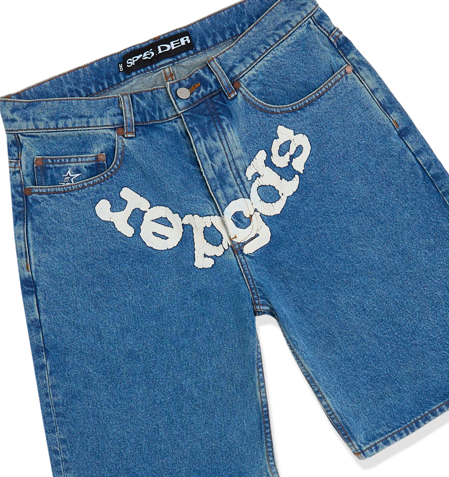 OG LOGO DENIM PATCH SHORT DETAIL