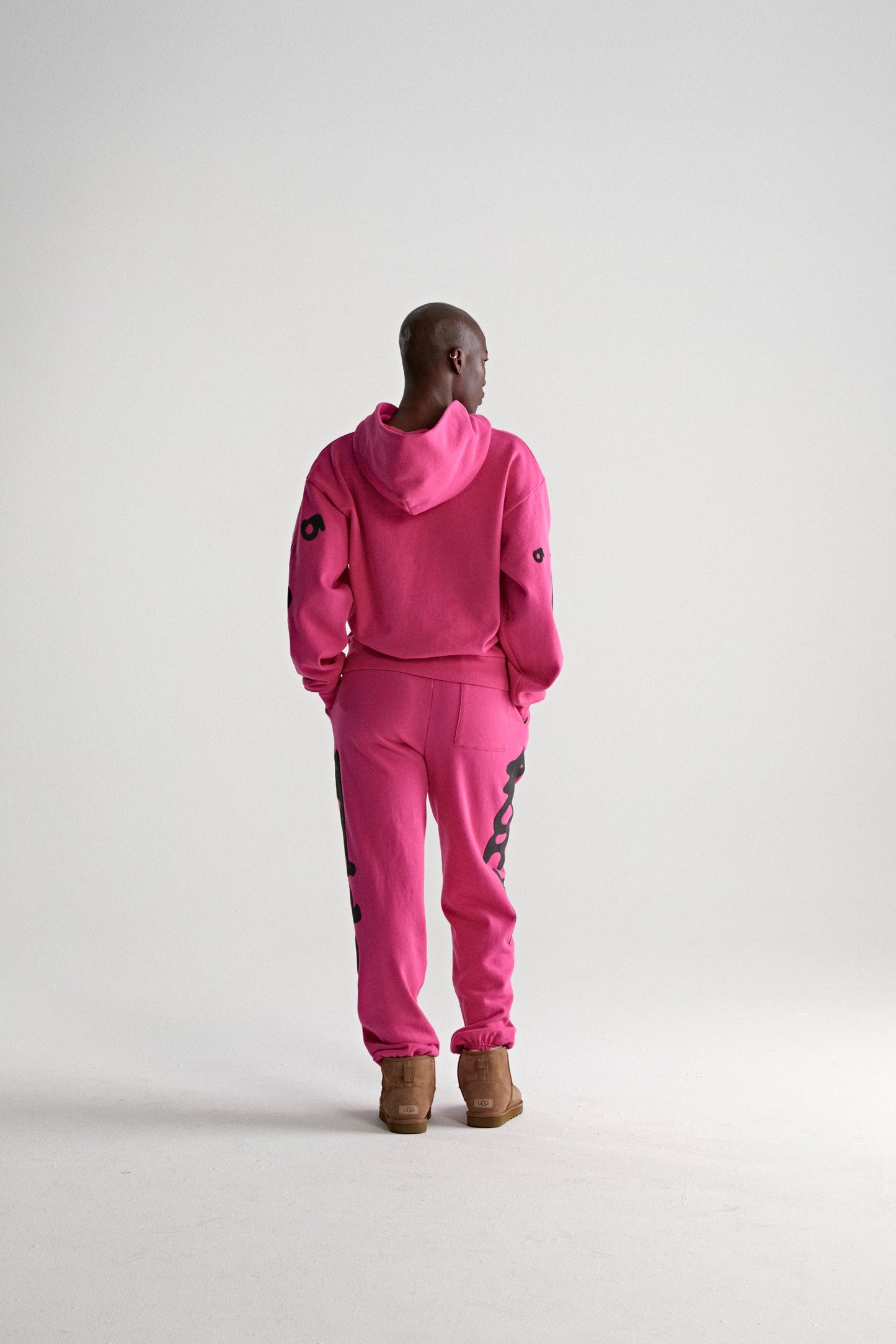 PINK BELUGA HOODIE ON MODEL