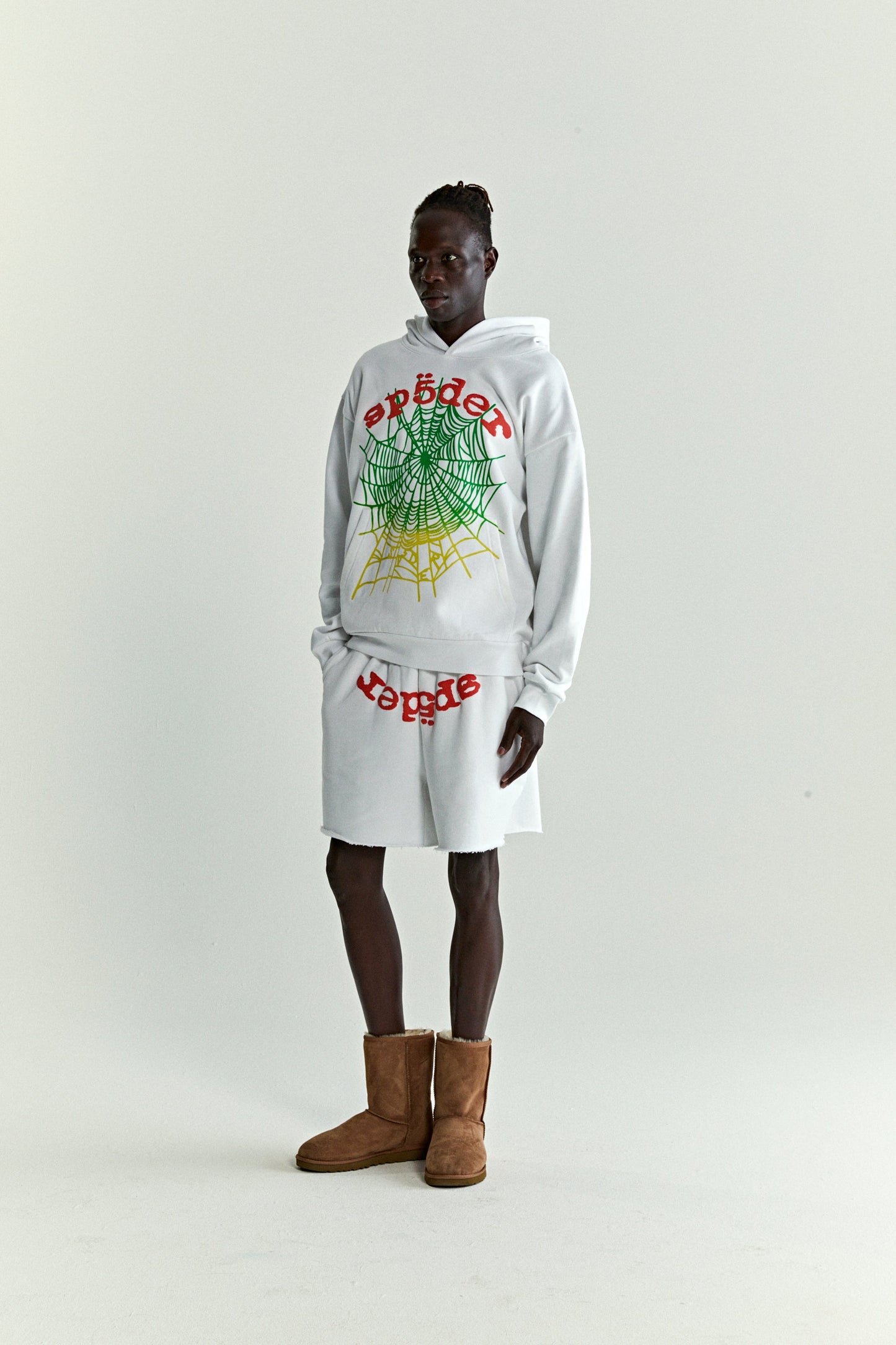 WHITE OG WEB V2 GRADIENT HOODIE ON MODEL