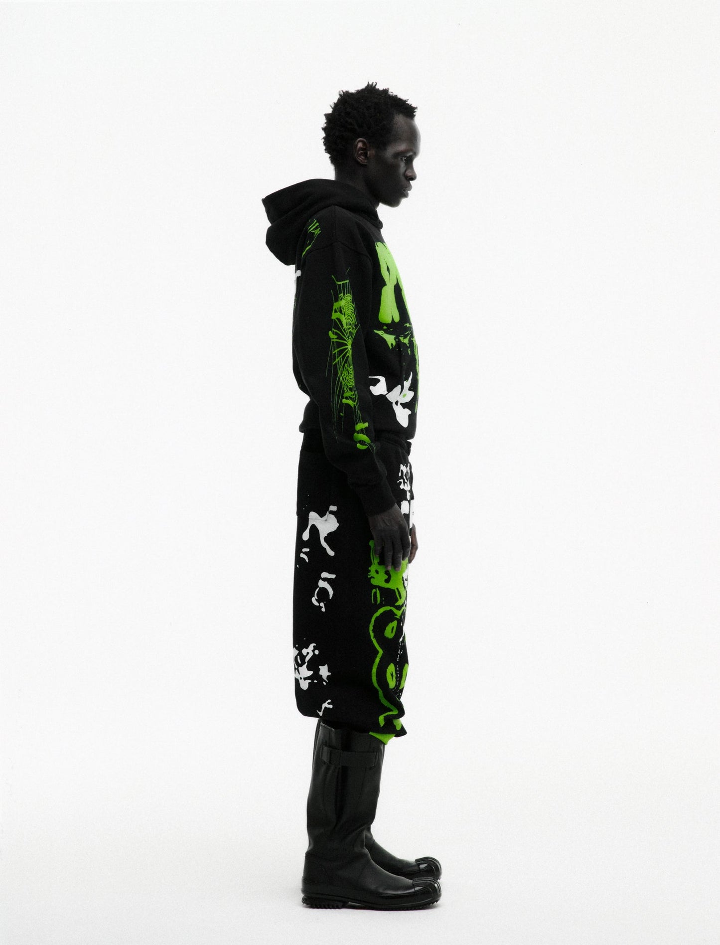 BLACK X-RAY HOODIE ON MODEL
