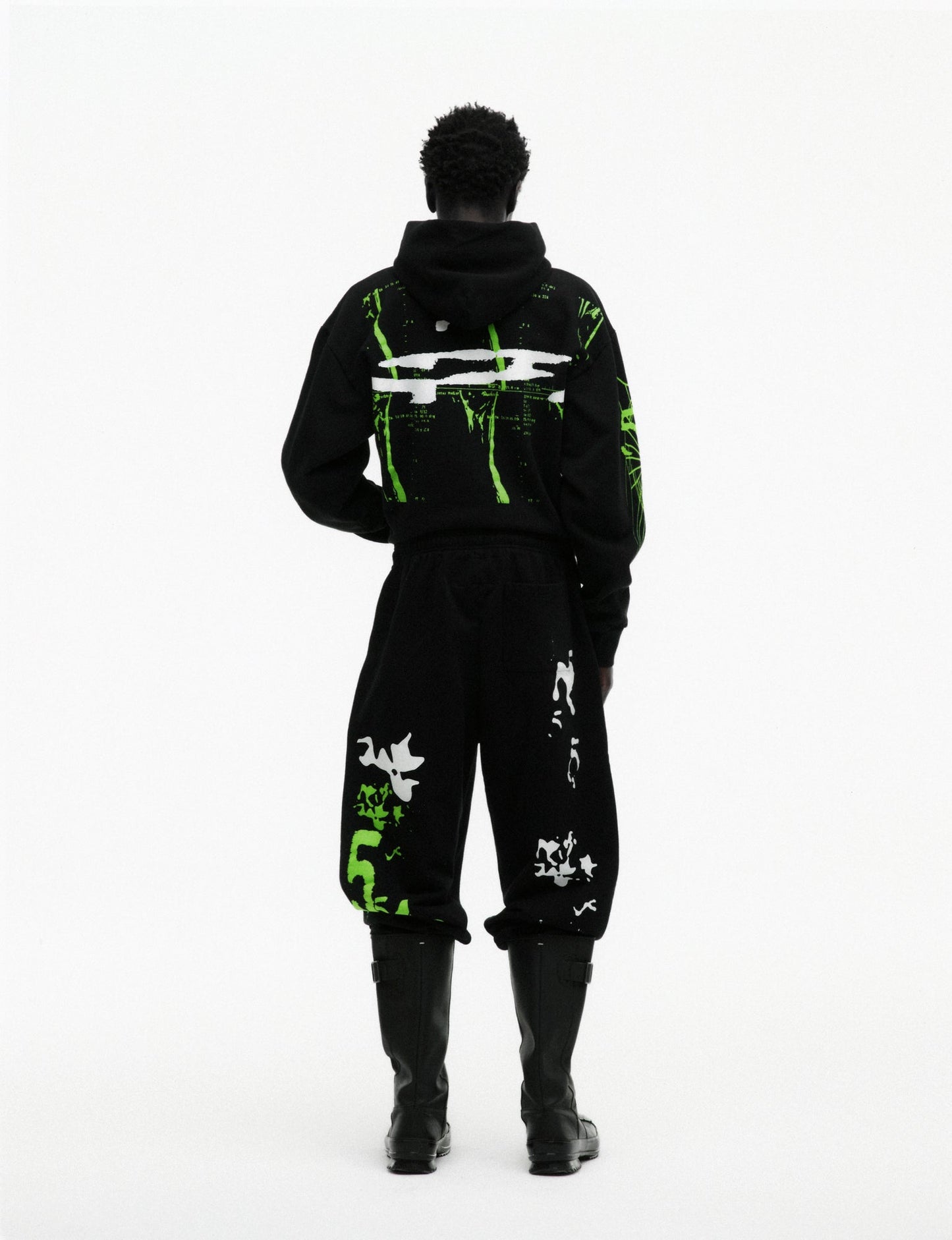 BLACK X-RAY HOODIE ON MODEL