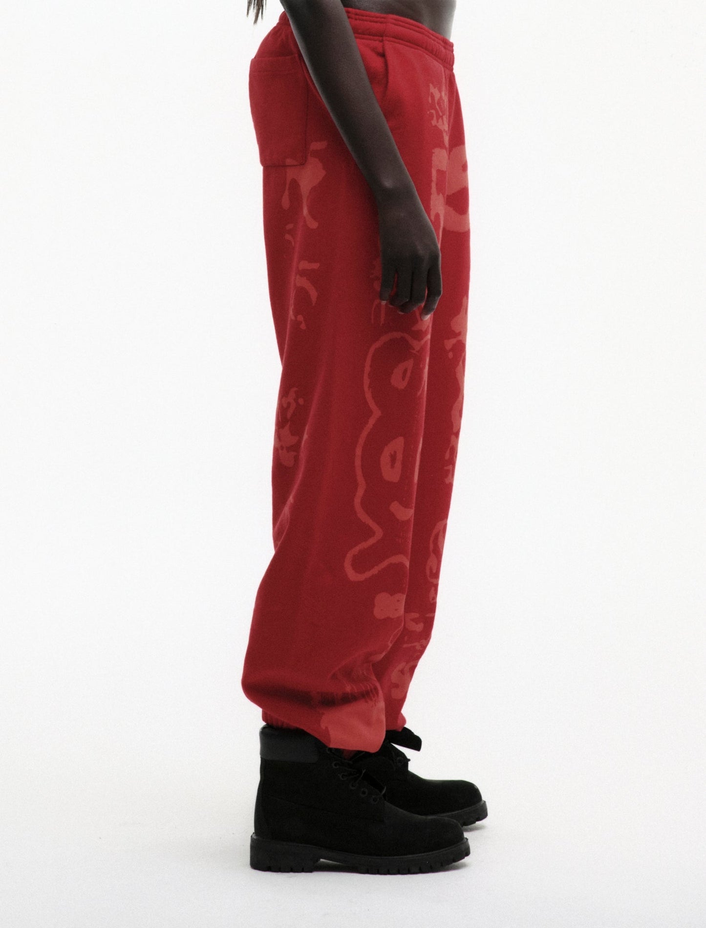 RED X-RAY SWEATPANT ON MODEL