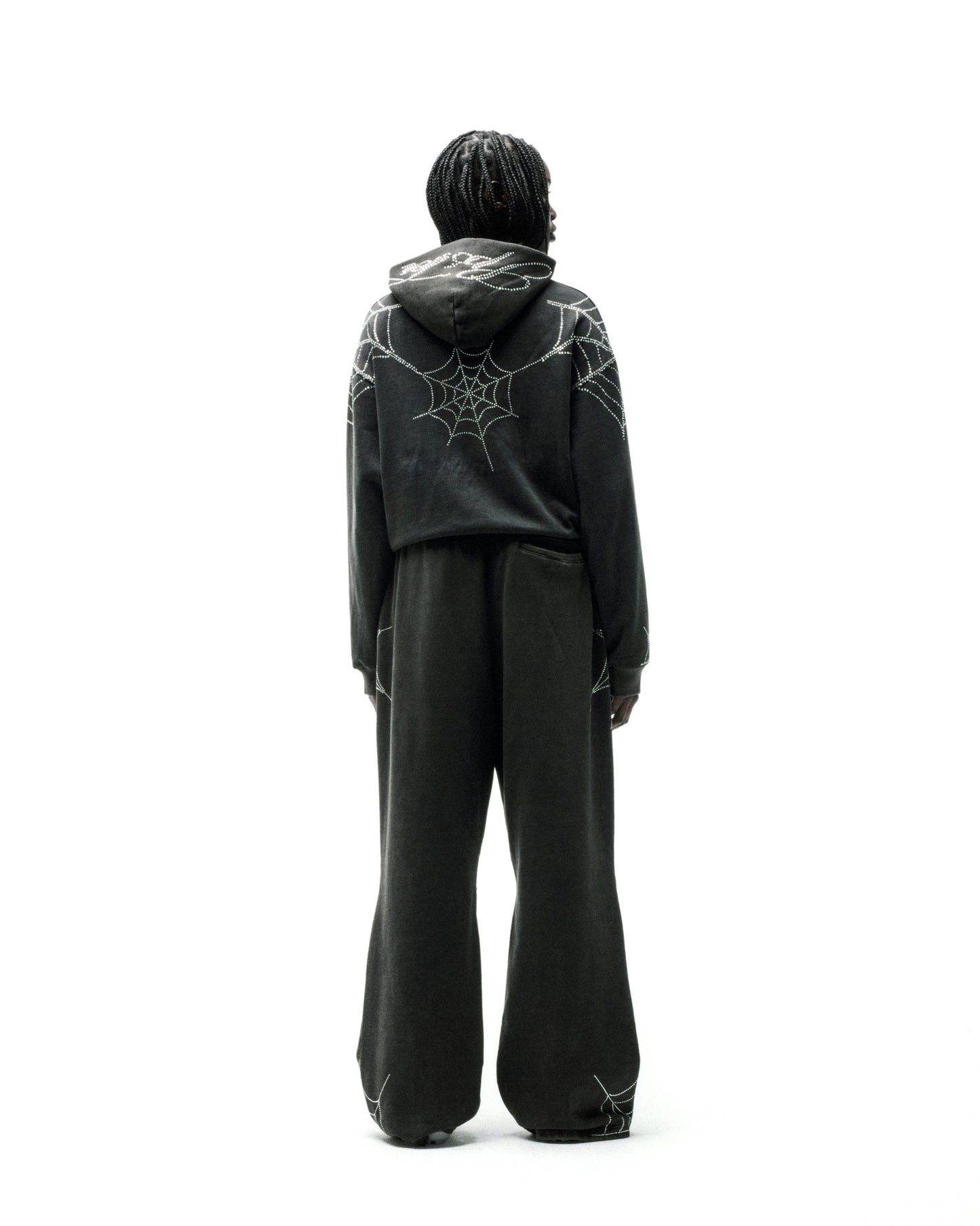 RHINESTONE WEB SWEATPANT
