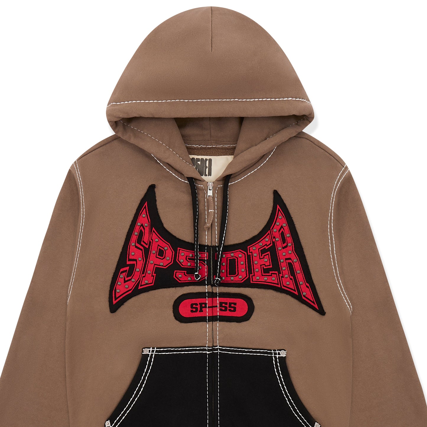 BROWN T&F ZIP HOODIE