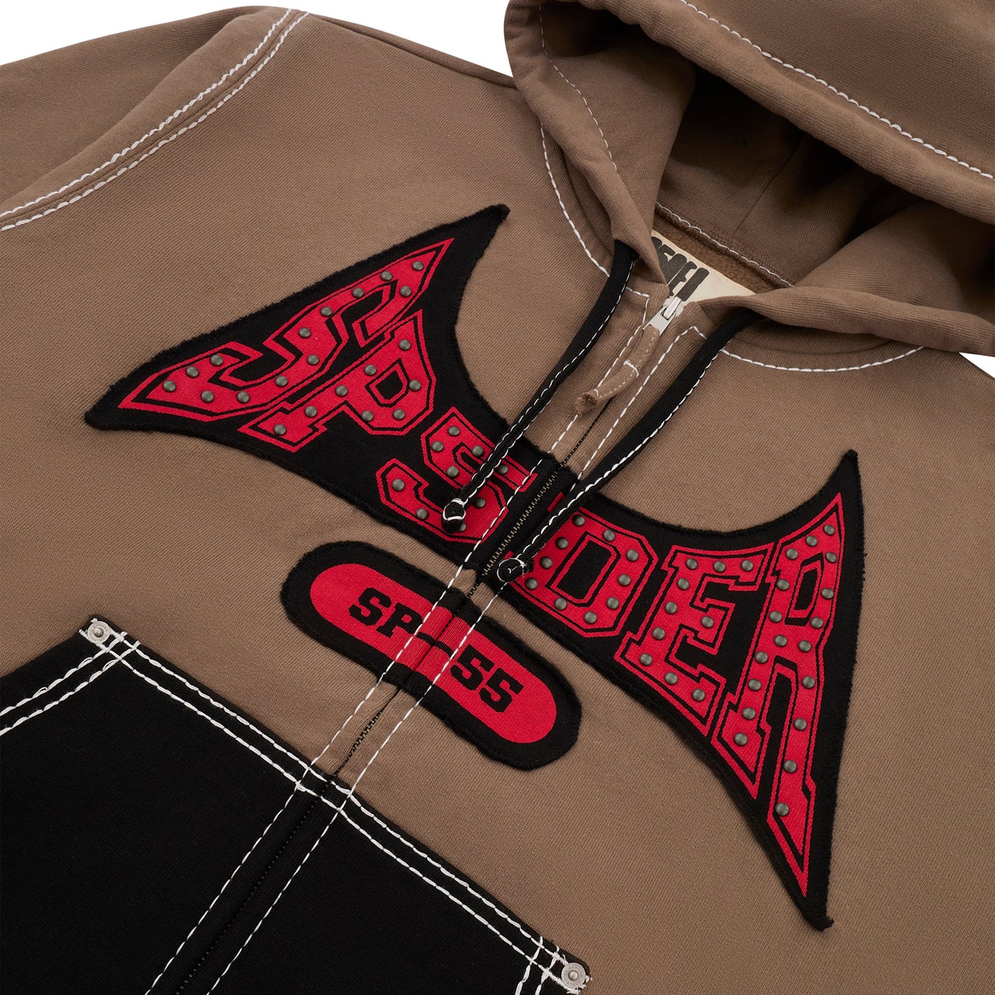 BROWN T&F ZIP HOODIE