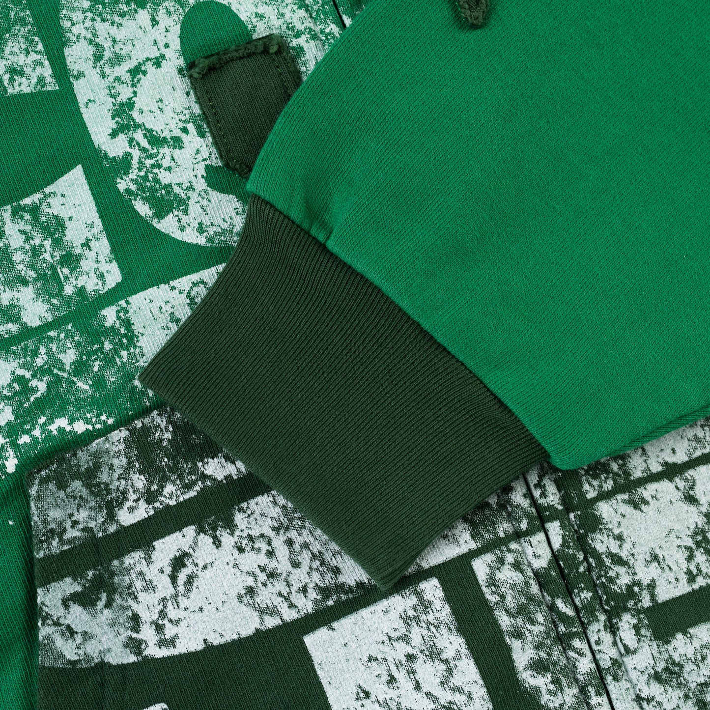 GREEN TRIPLE 5 STITCH ZIP UP