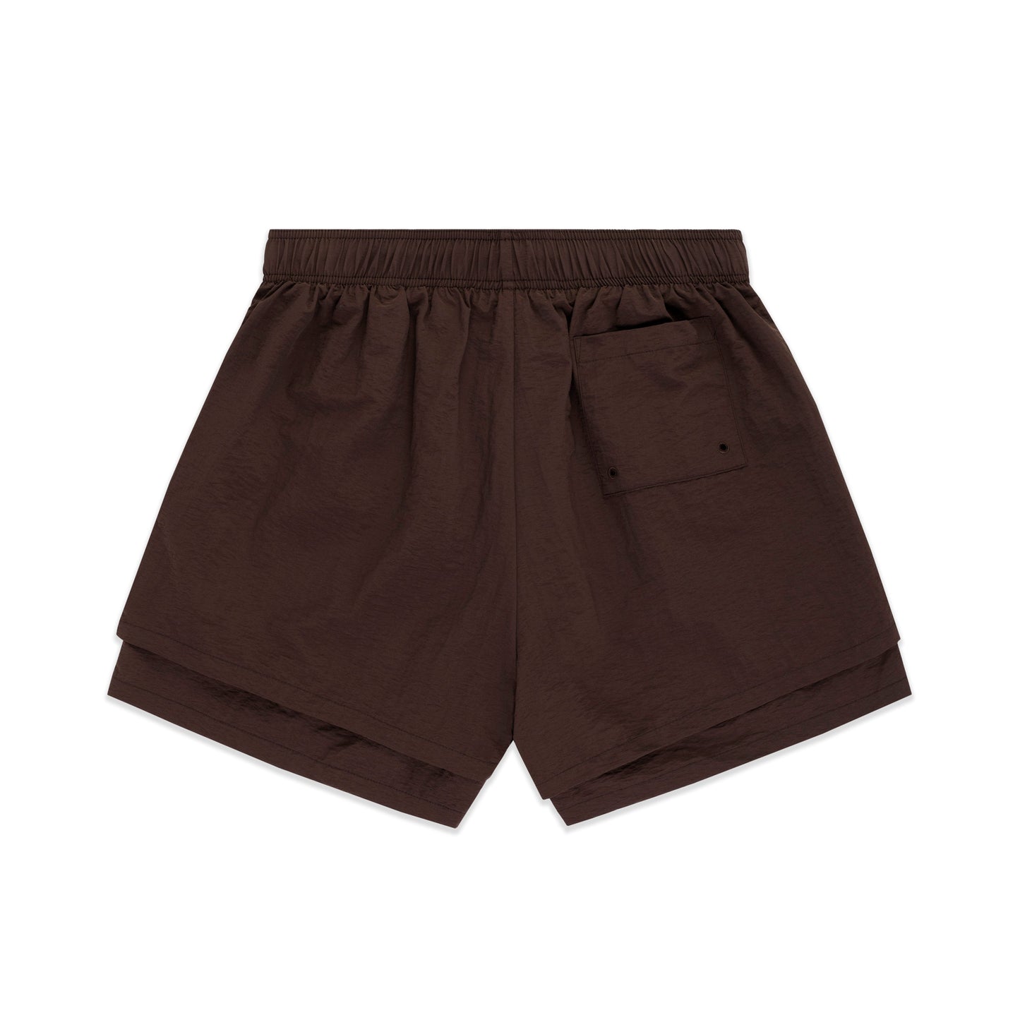 BROWN OG WEB DOUBLE LAYER SHORTS