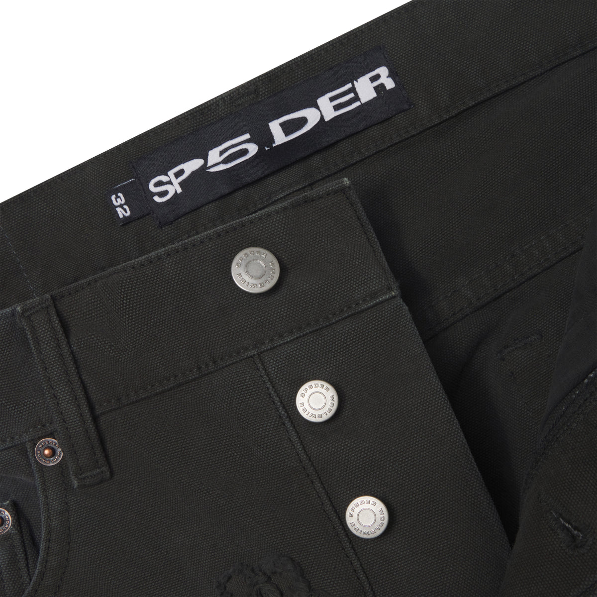 DISTRESSED LOGO DENIM