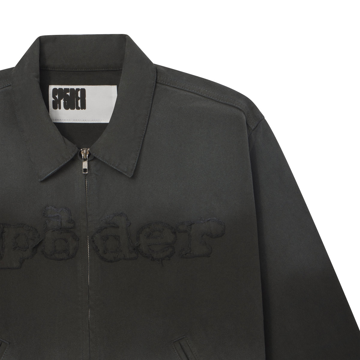 DISTRESSED LOGO WORK JACKET