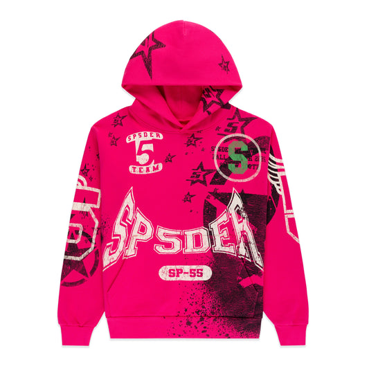 PINK STENCIL HOODIE