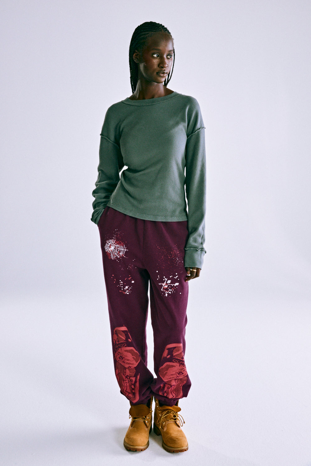 NOCTURNAL HIGHWAY SWEATPANT ON MODEL