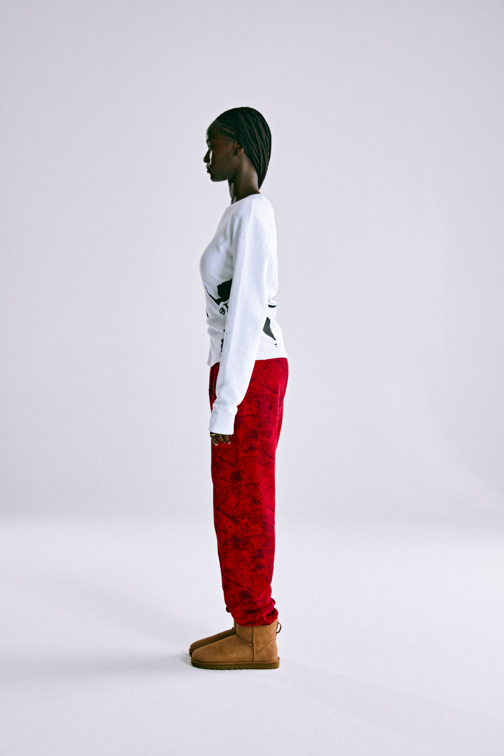 RED OG TREE CAMO SWEATPANT ON MODEL