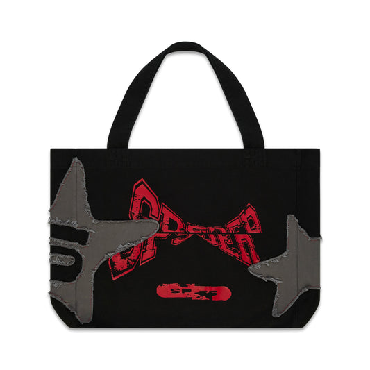 BLACK BIG STAR TOTE