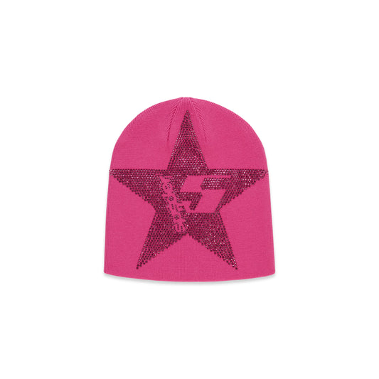 PINK STAR RHINESTONE SKULLY