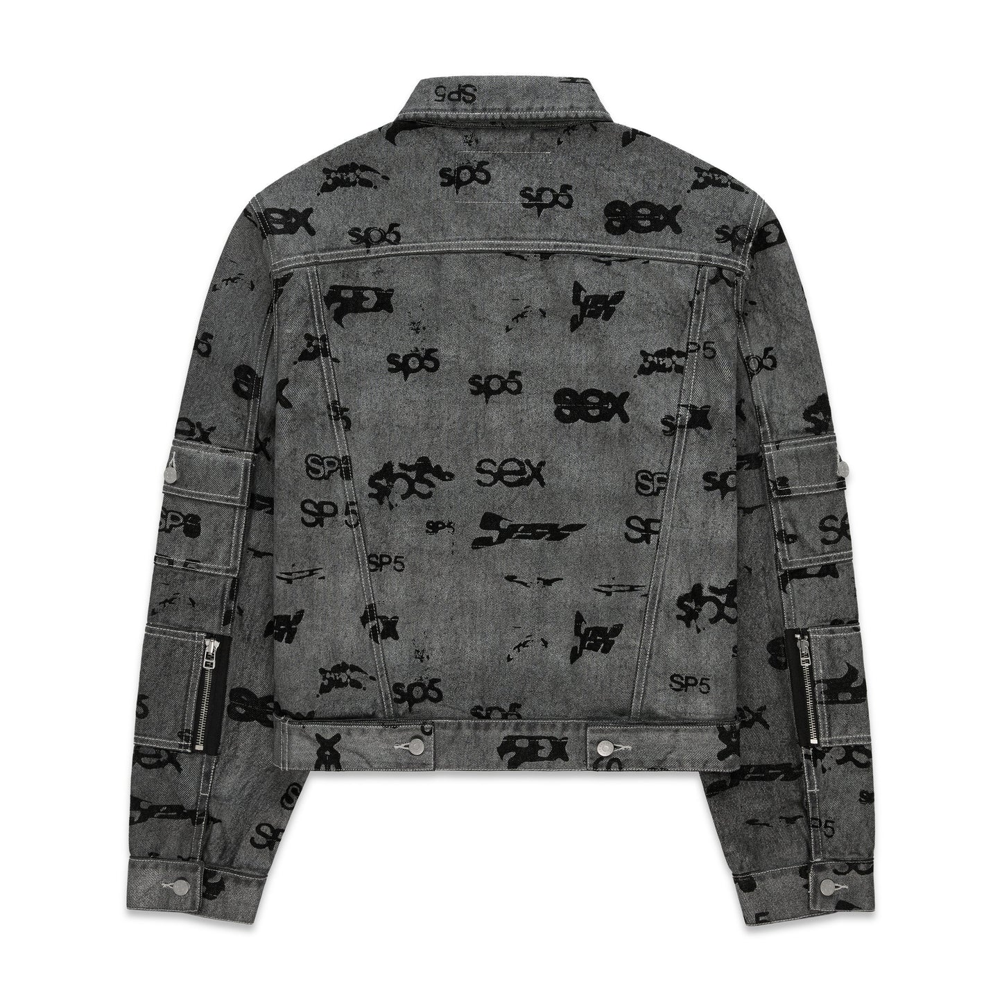 SEX AOP FOIL TRUCKER JACKET