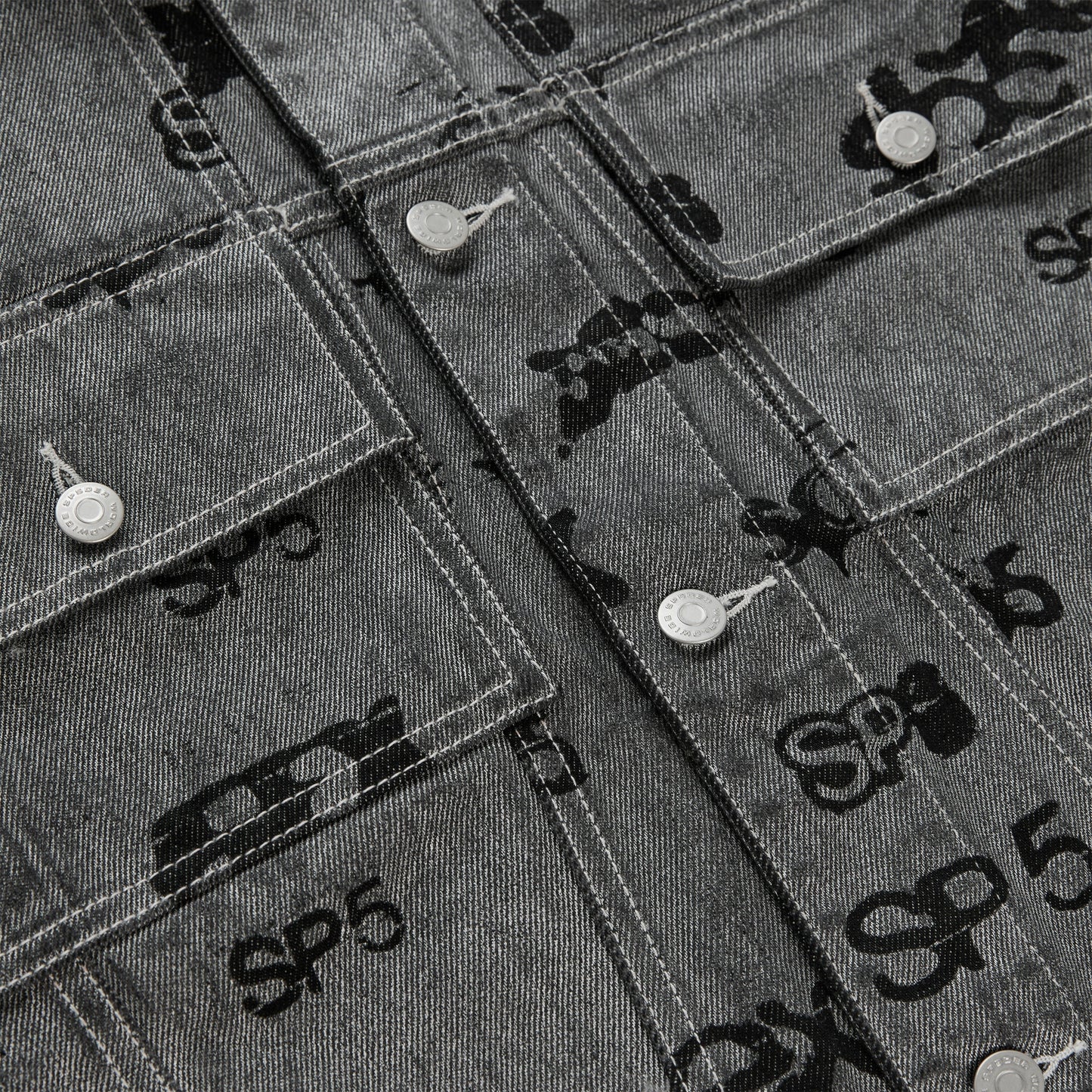 SEX AOP FOIL TRUCKER JACKET