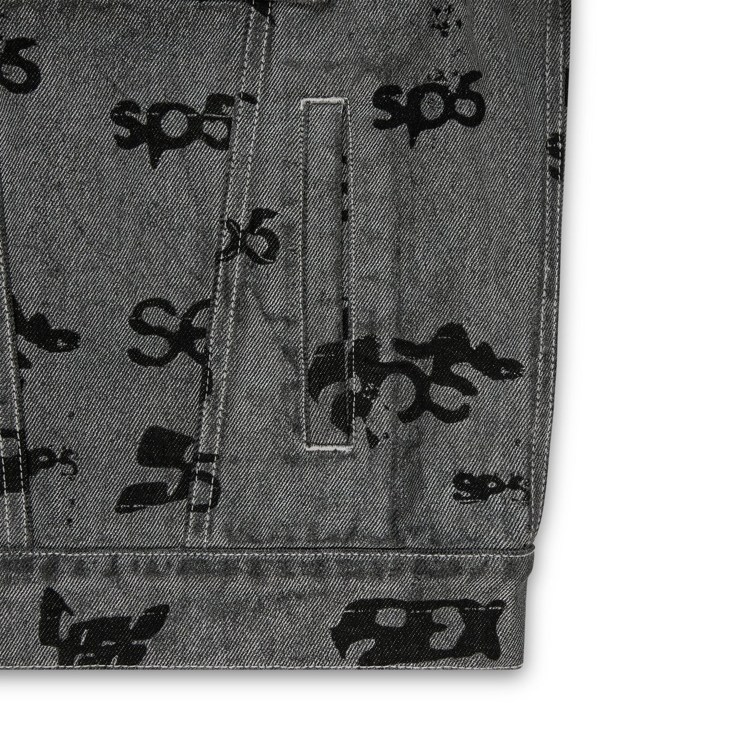 SEX AOP FOIL TRUCKER JACKET