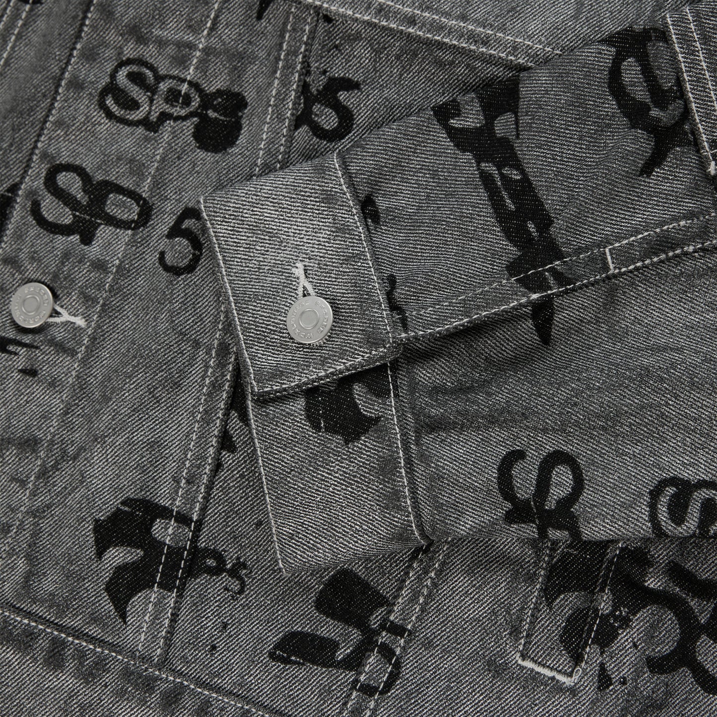 SEX AOP FOIL TRUCKER JACKET