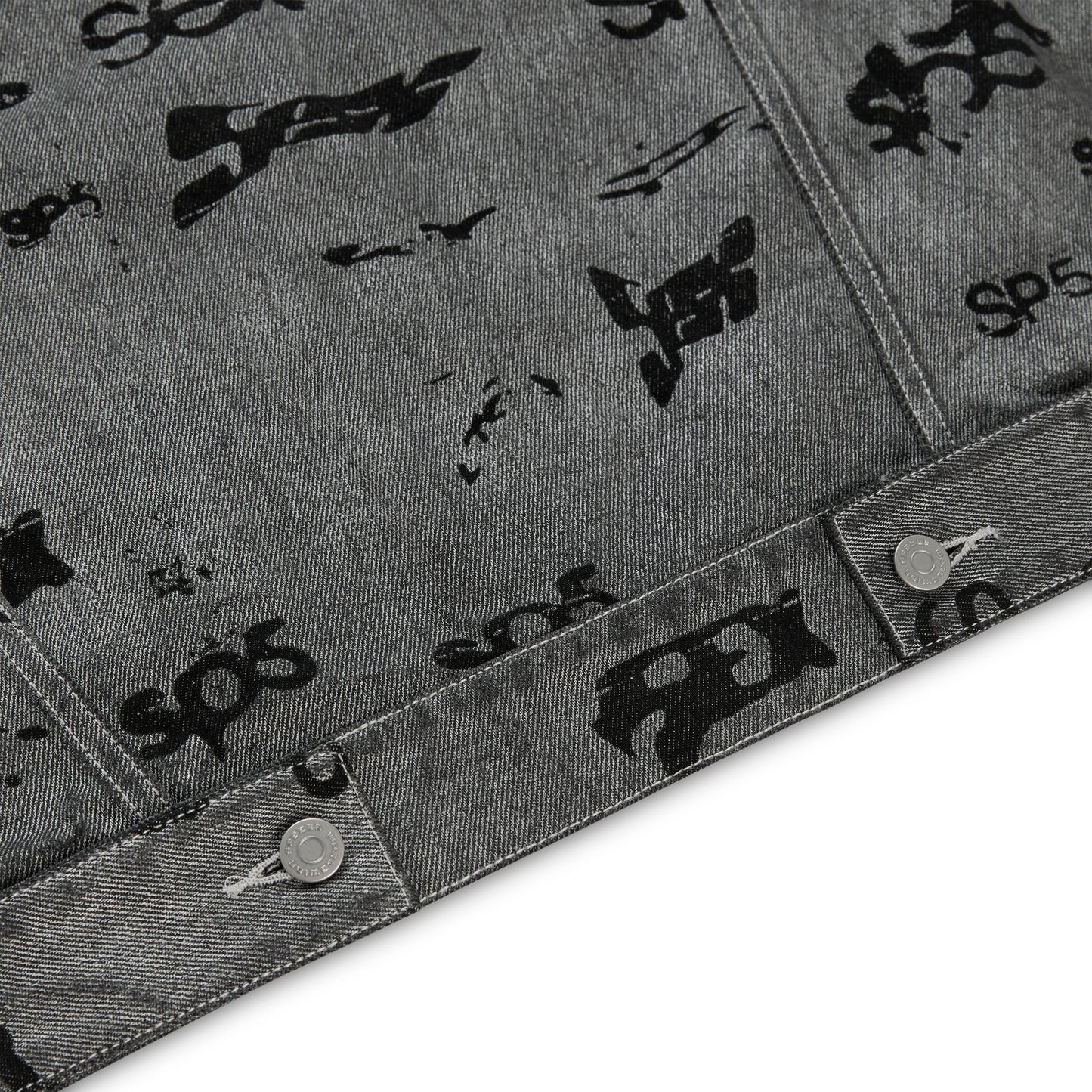 SEX AOP FOIL TRUCKER JACKET