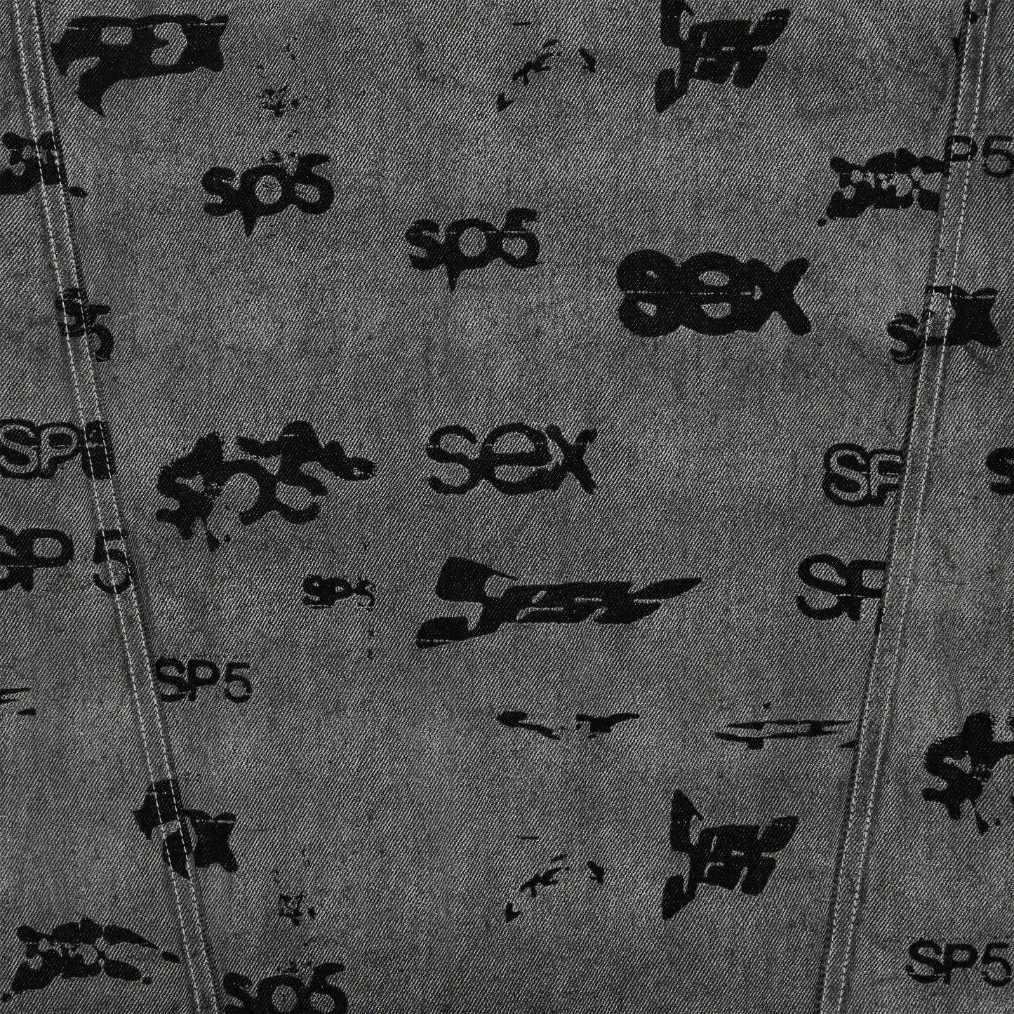 SEX AOP FOIL TRUCKER JACKET