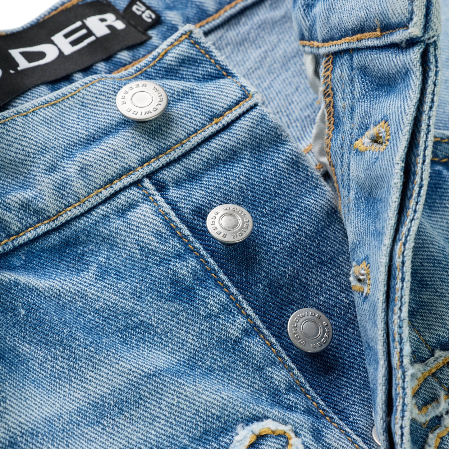 DISTRESSED LOGO V3 DENIM