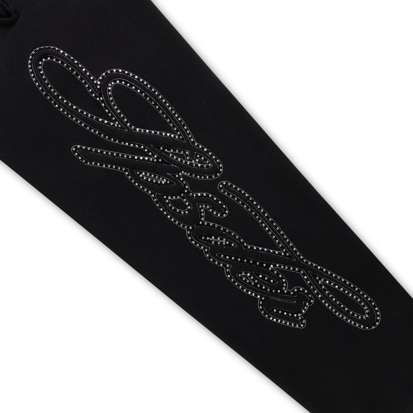 RHINESTONE SCRIPT WIDE LEG SWEATPANT