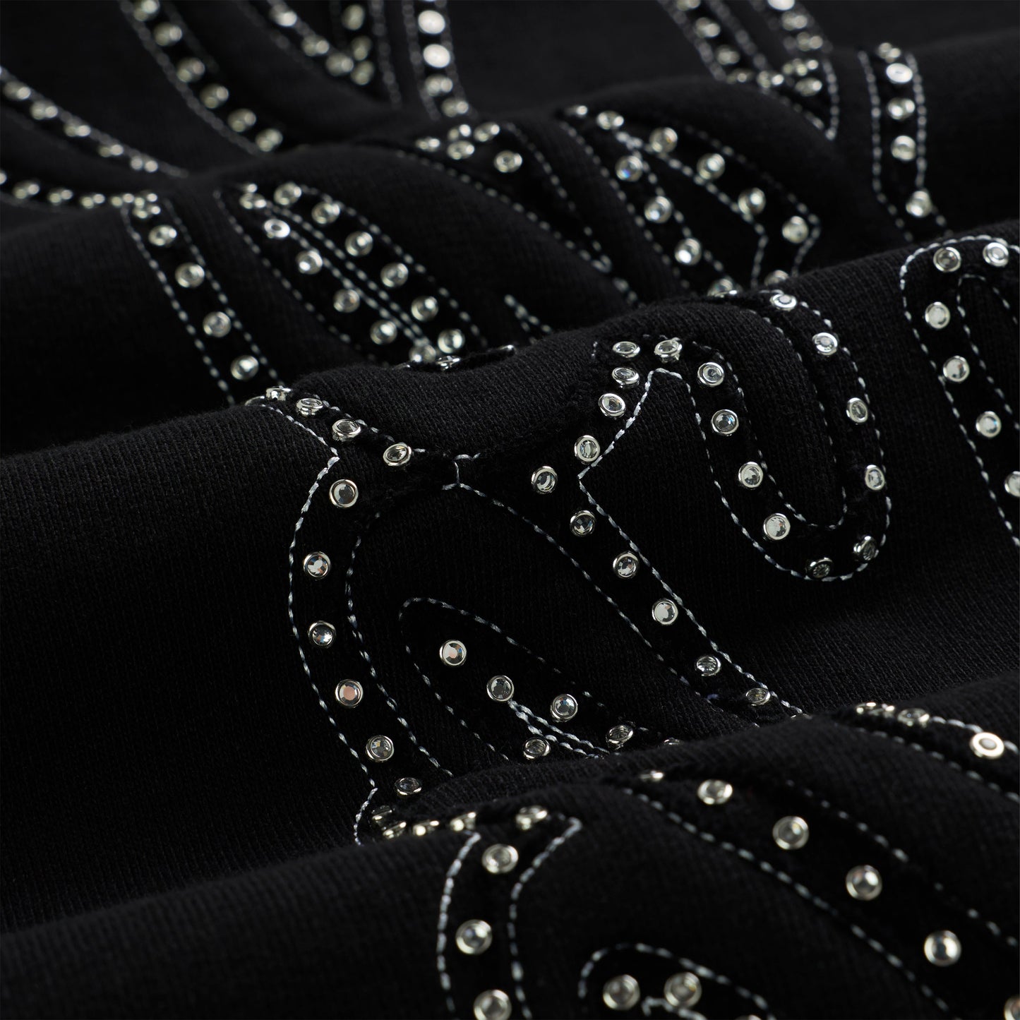 RHINESTONE SCRIPT WIDE LEG SWEATPANT