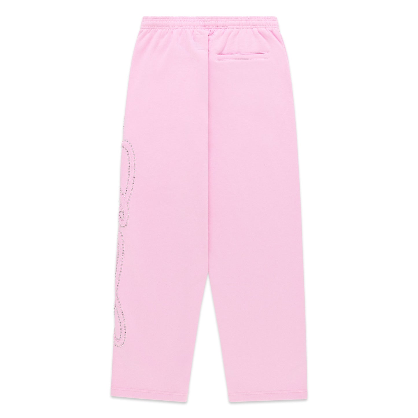 RHINESTONE SCRIPT WIDE LEG SWEATPANT