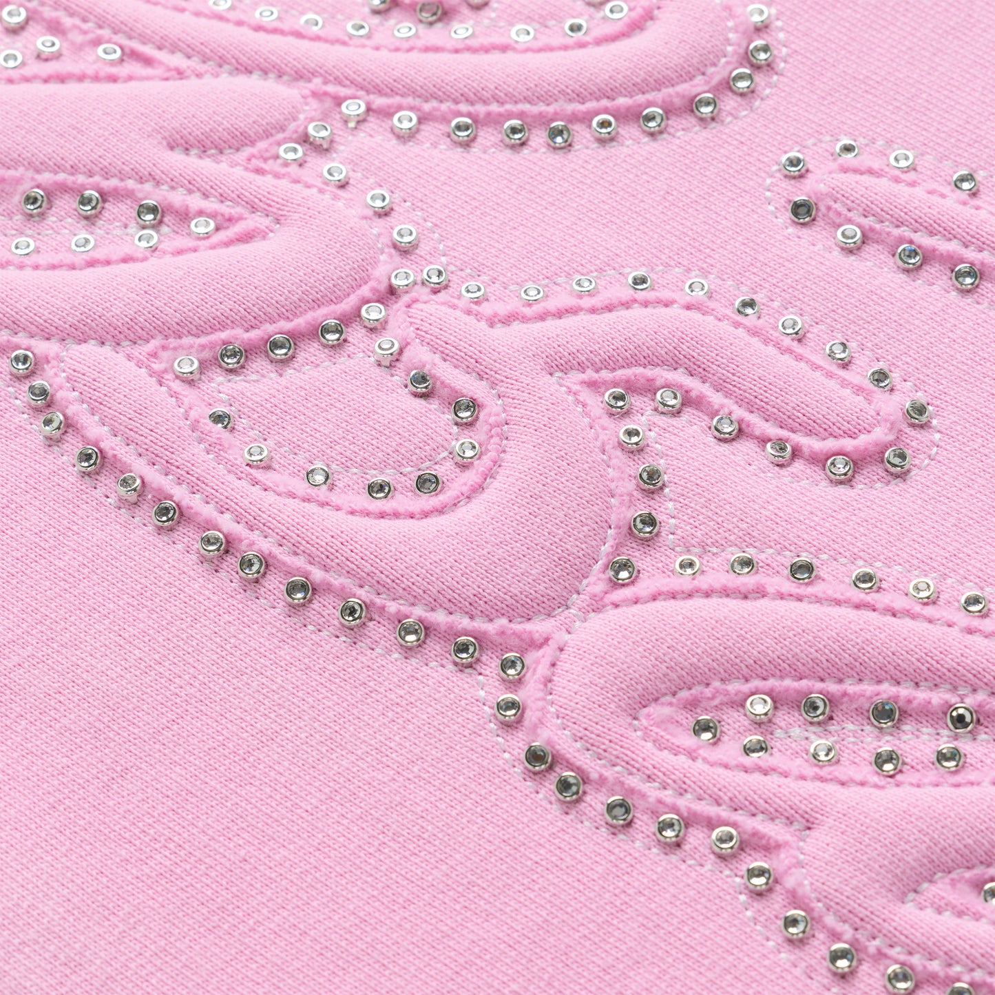 RHINESTONE SCRIPT WIDE LEG SWEATPANT