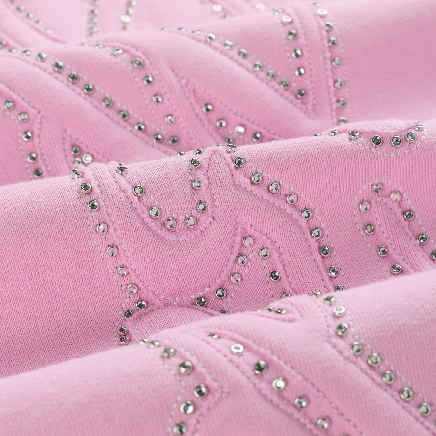 RHINESTONE SCRIPT WIDE LEG SWEATPANT