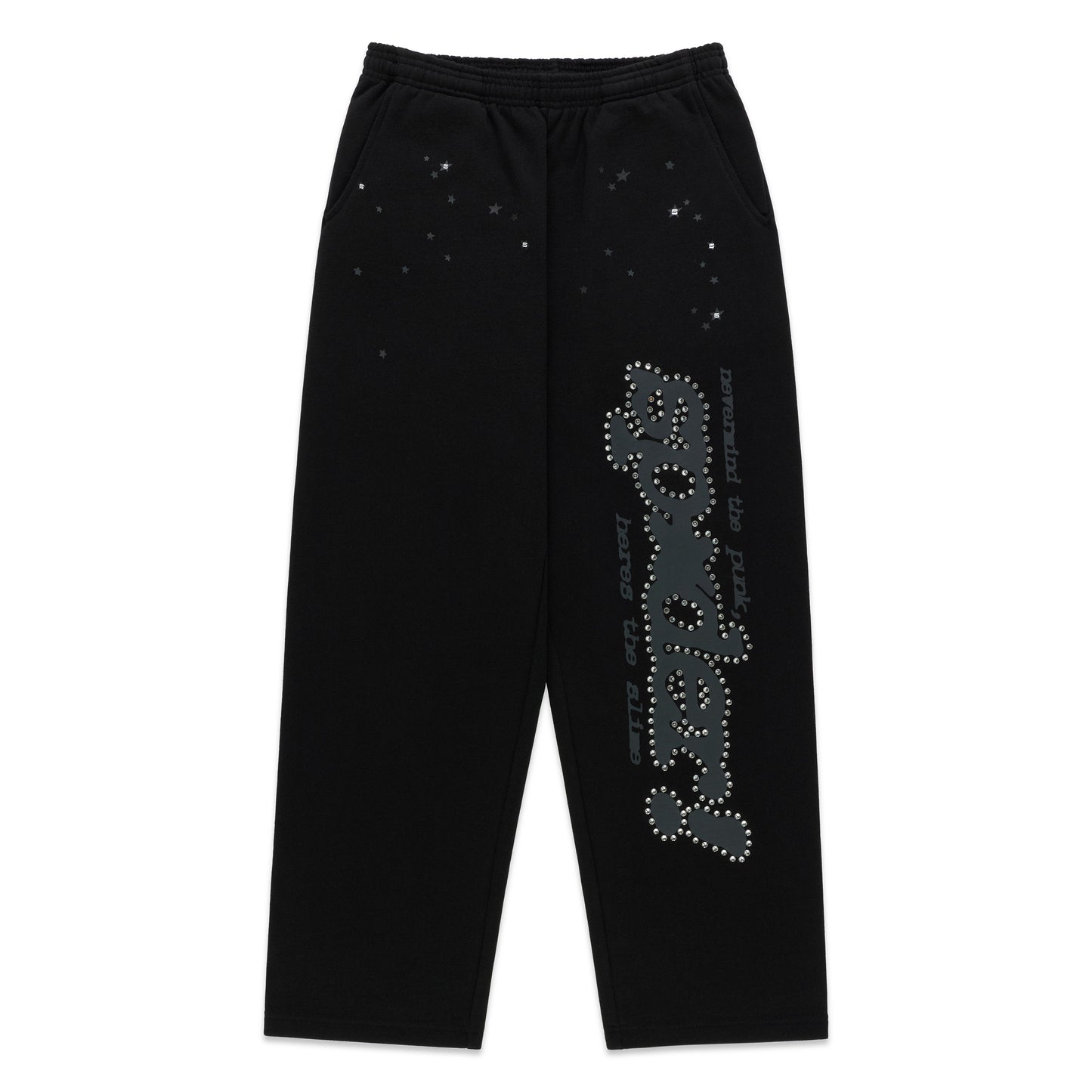 BLACK RHINESTONE PUNK V2 SWEATPANT