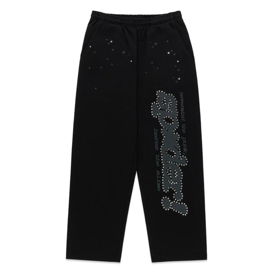 BLACK RHINESTONE PUNK V2 SWEATPANT
