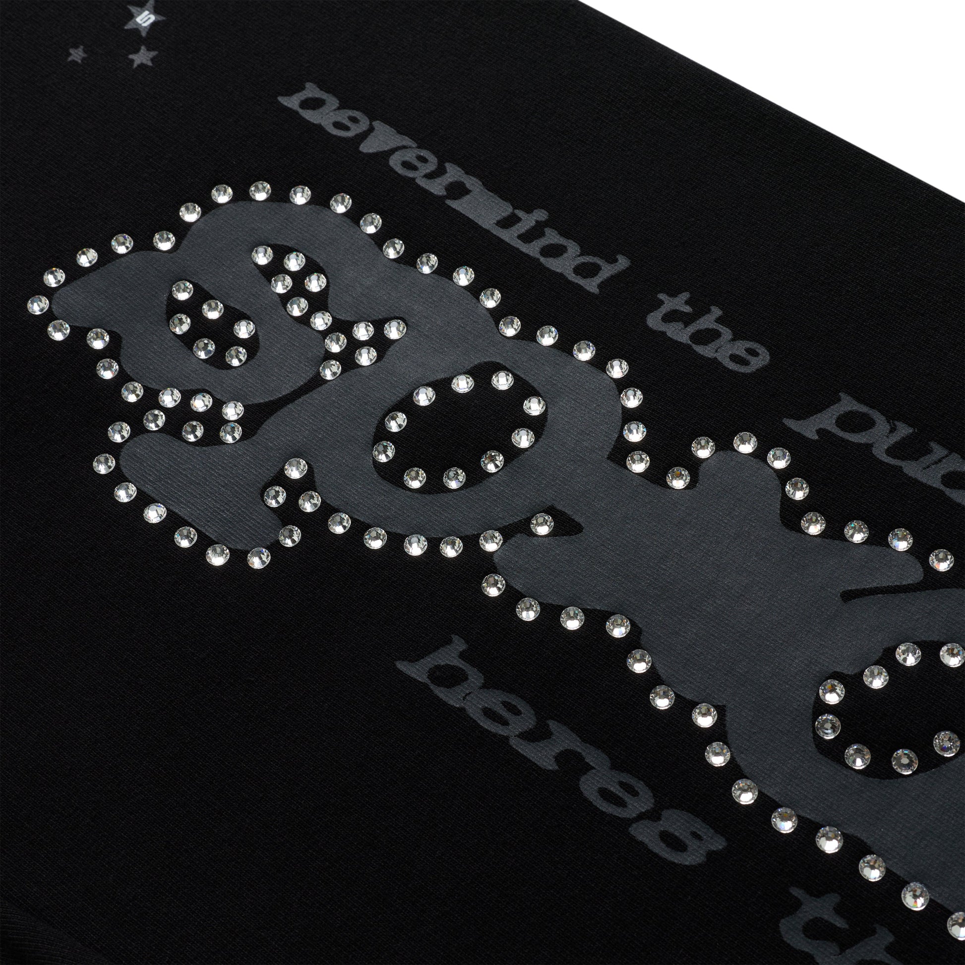 BLACK RHINESTONE PUNK V2 SWEATPANT