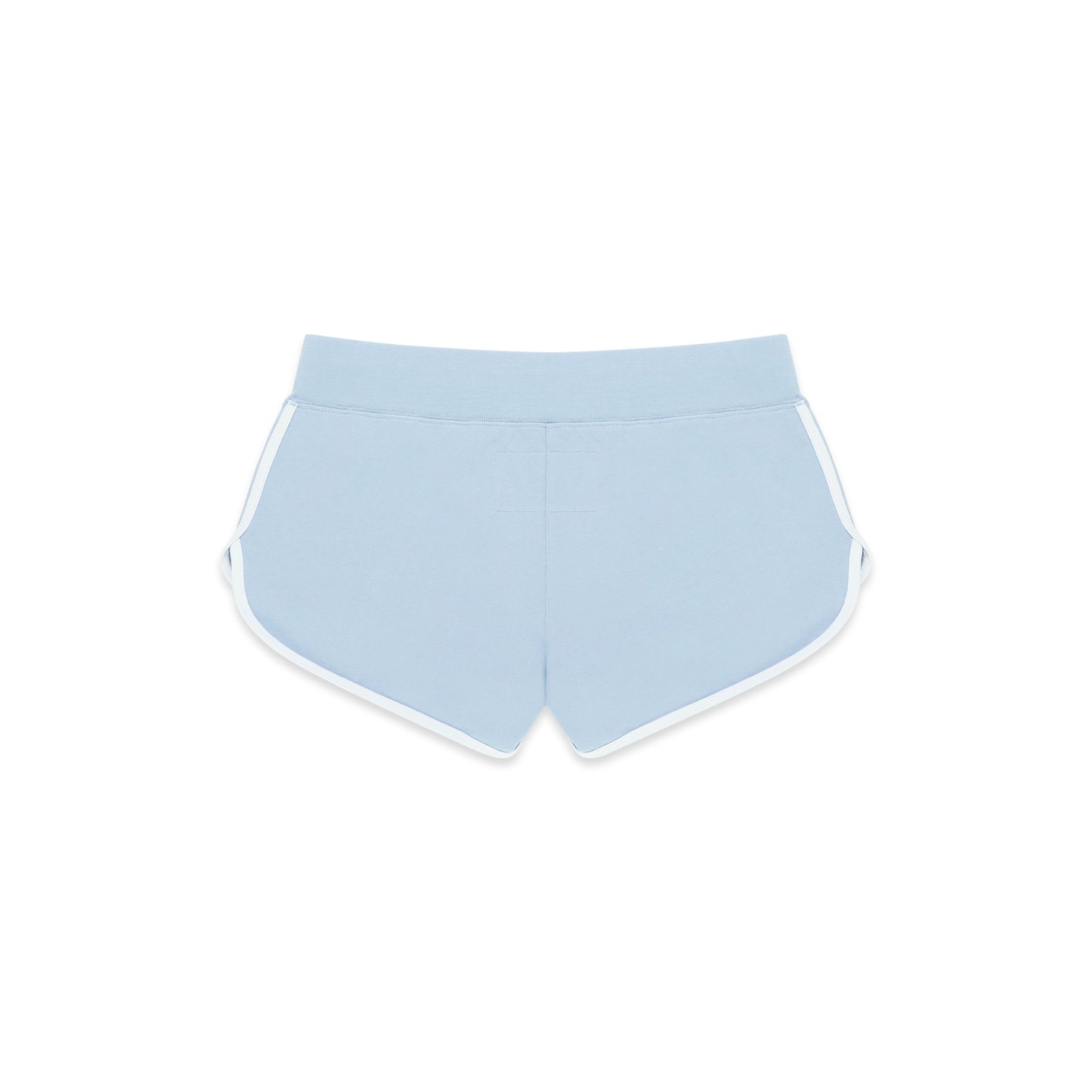 Light blue SP5 WIDE BOXER shorts with white trim, soft material, and elastic waistband.