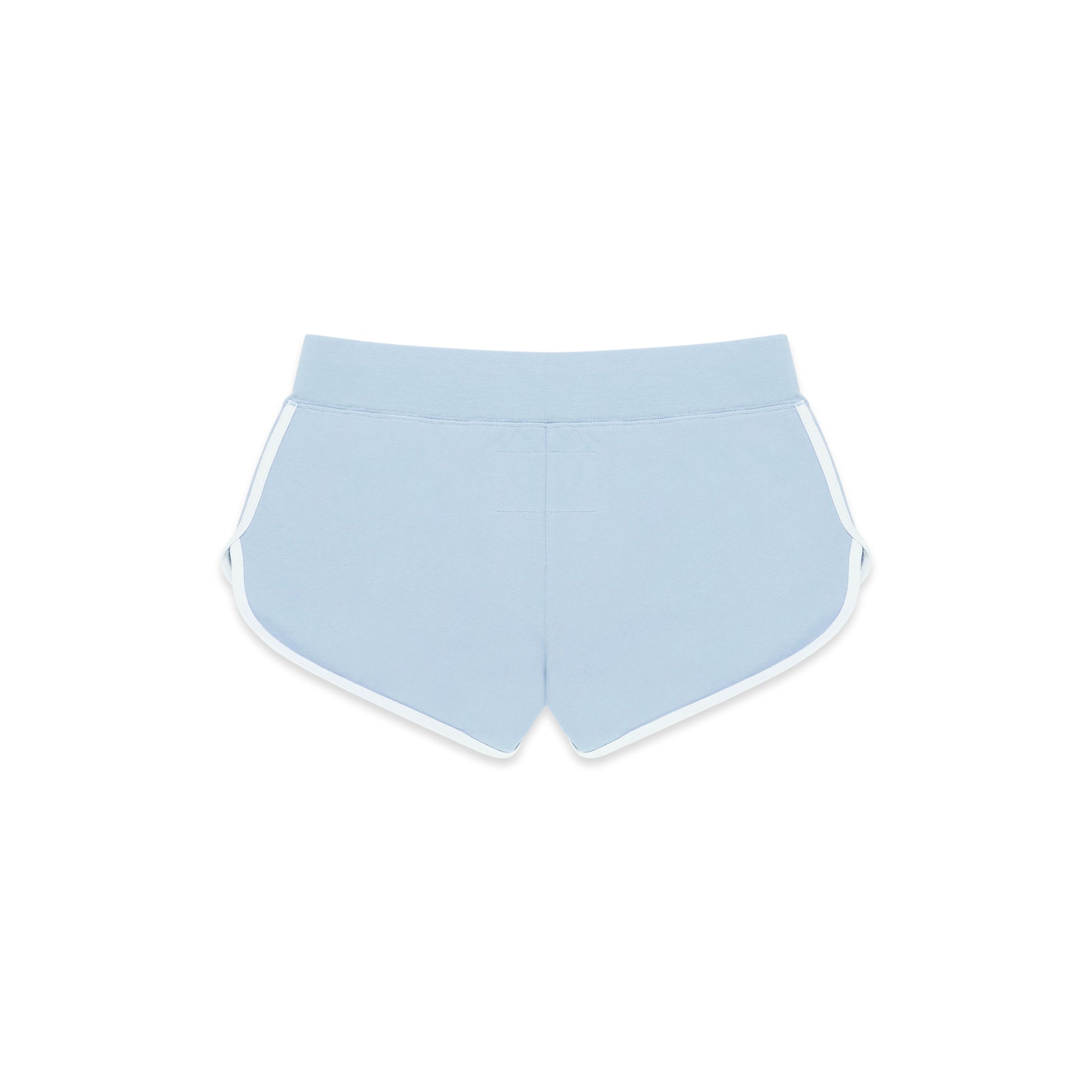 Light blue SP5 WIDE BOXER shorts with white trim, soft material, and elastic waistband.
