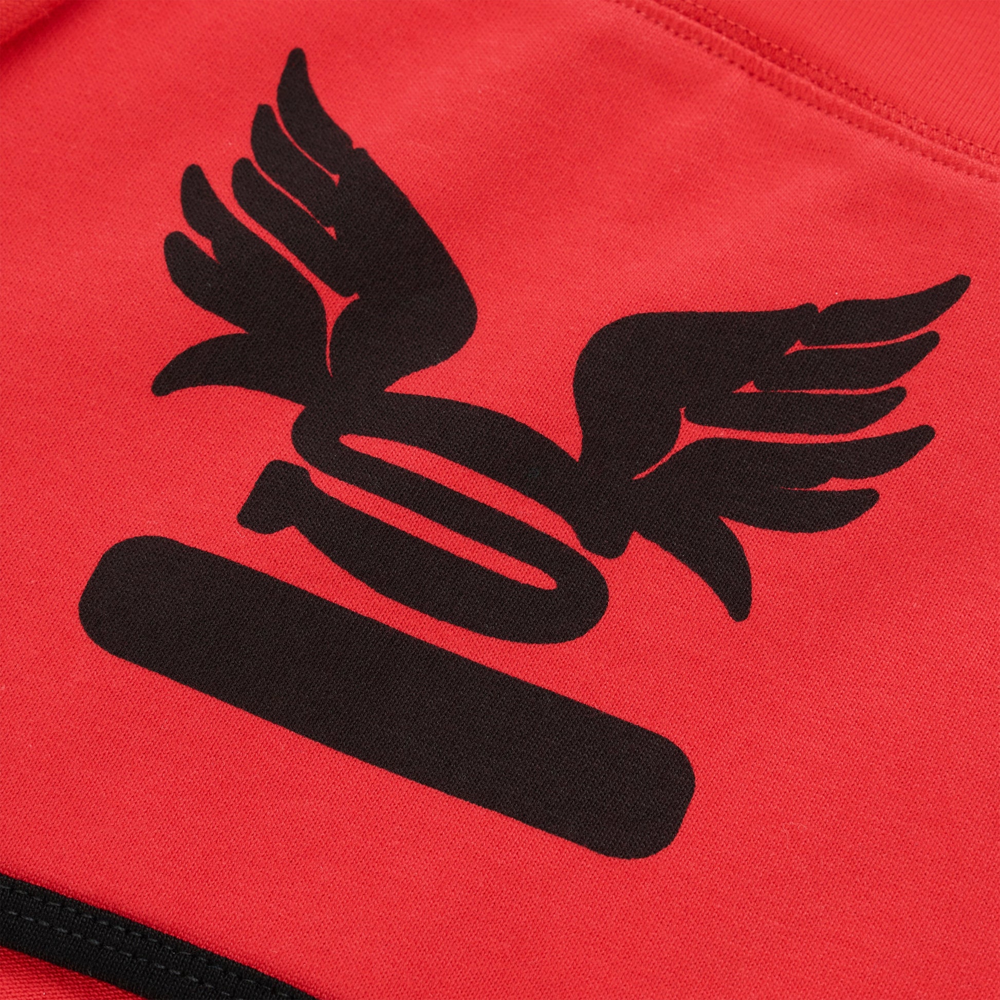 Red SP5 WIDE BOXER with black winged logo and black trim.