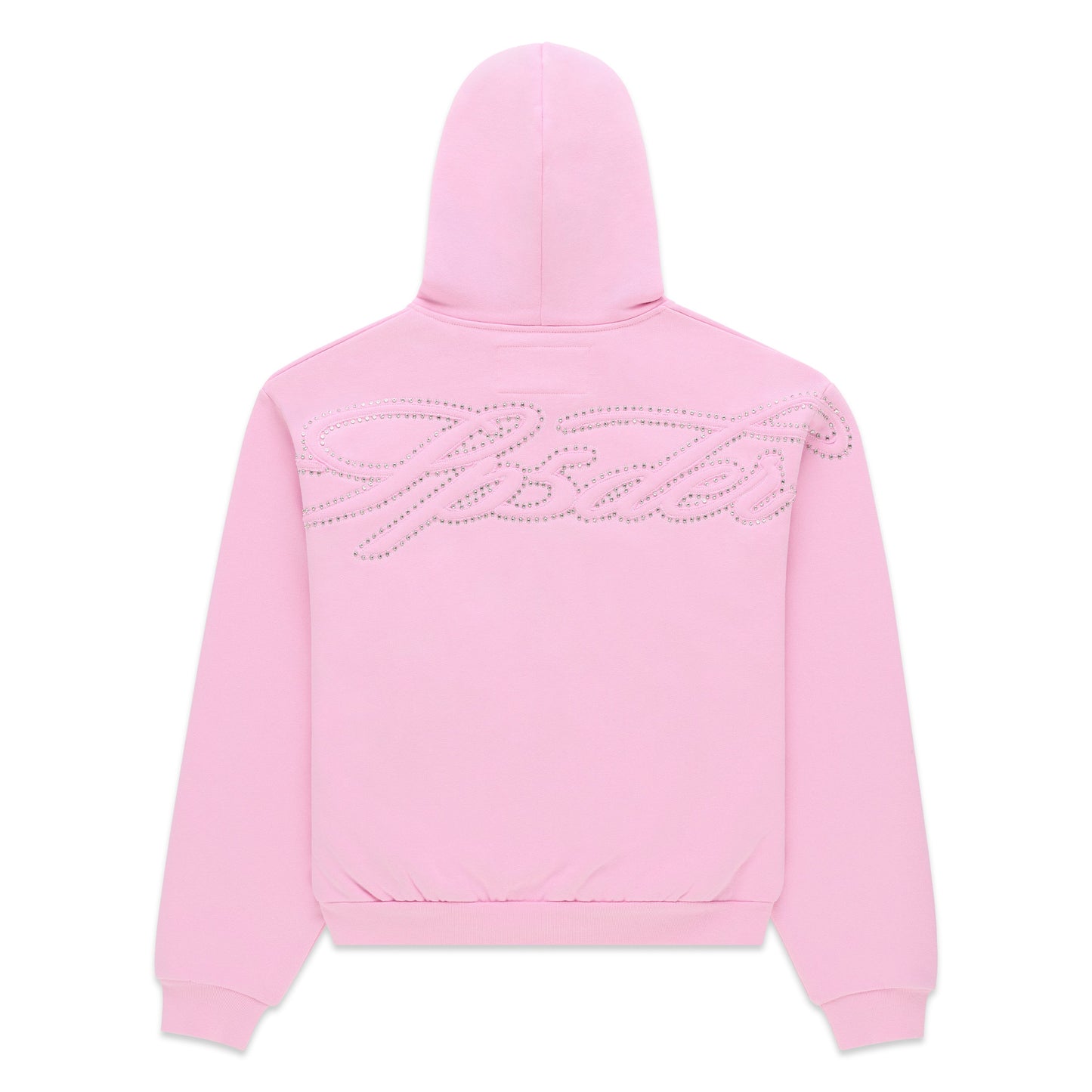 RHINESTONE SCRIPT ZIP HOODIE