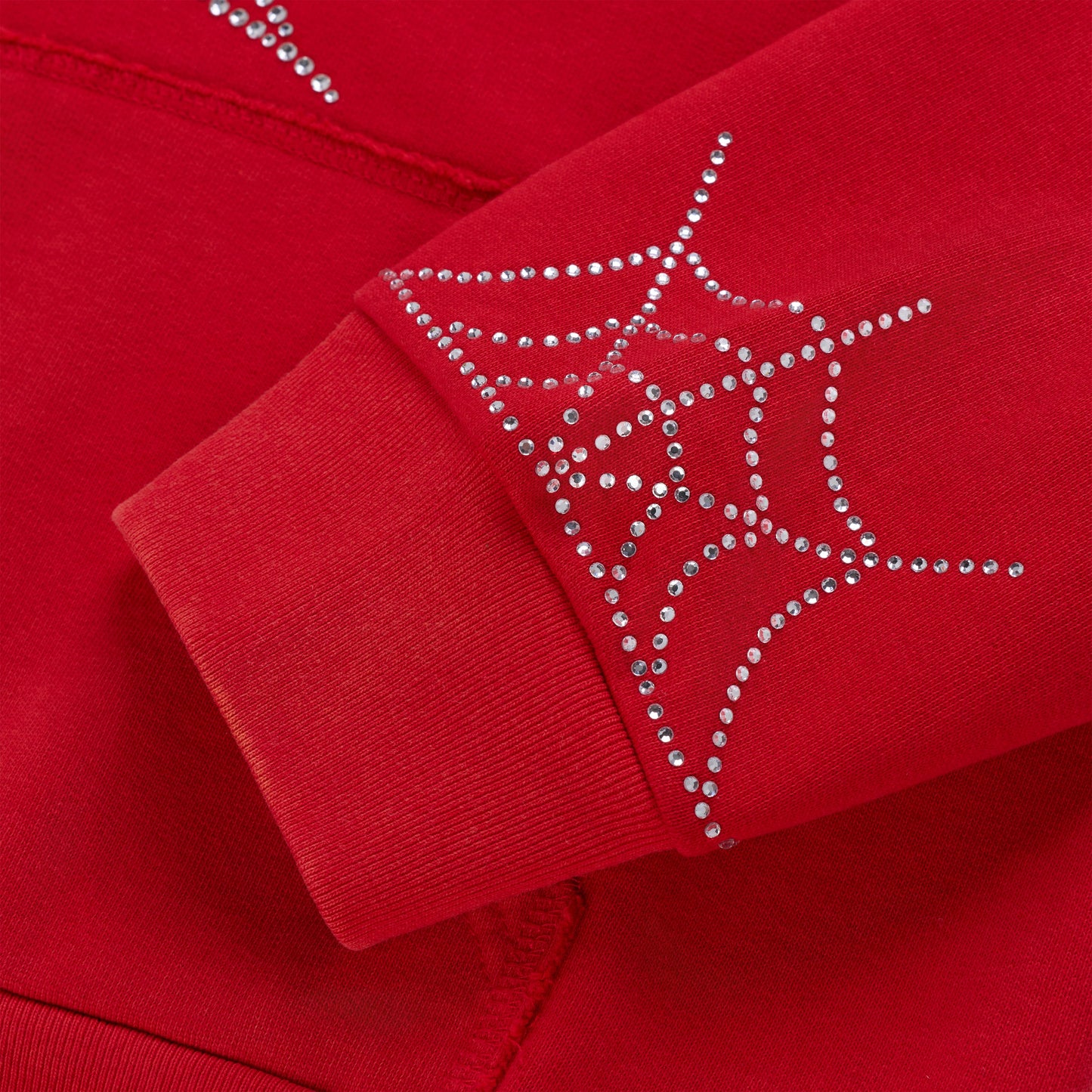 RHINESTONE WEB ZIP HOODIE