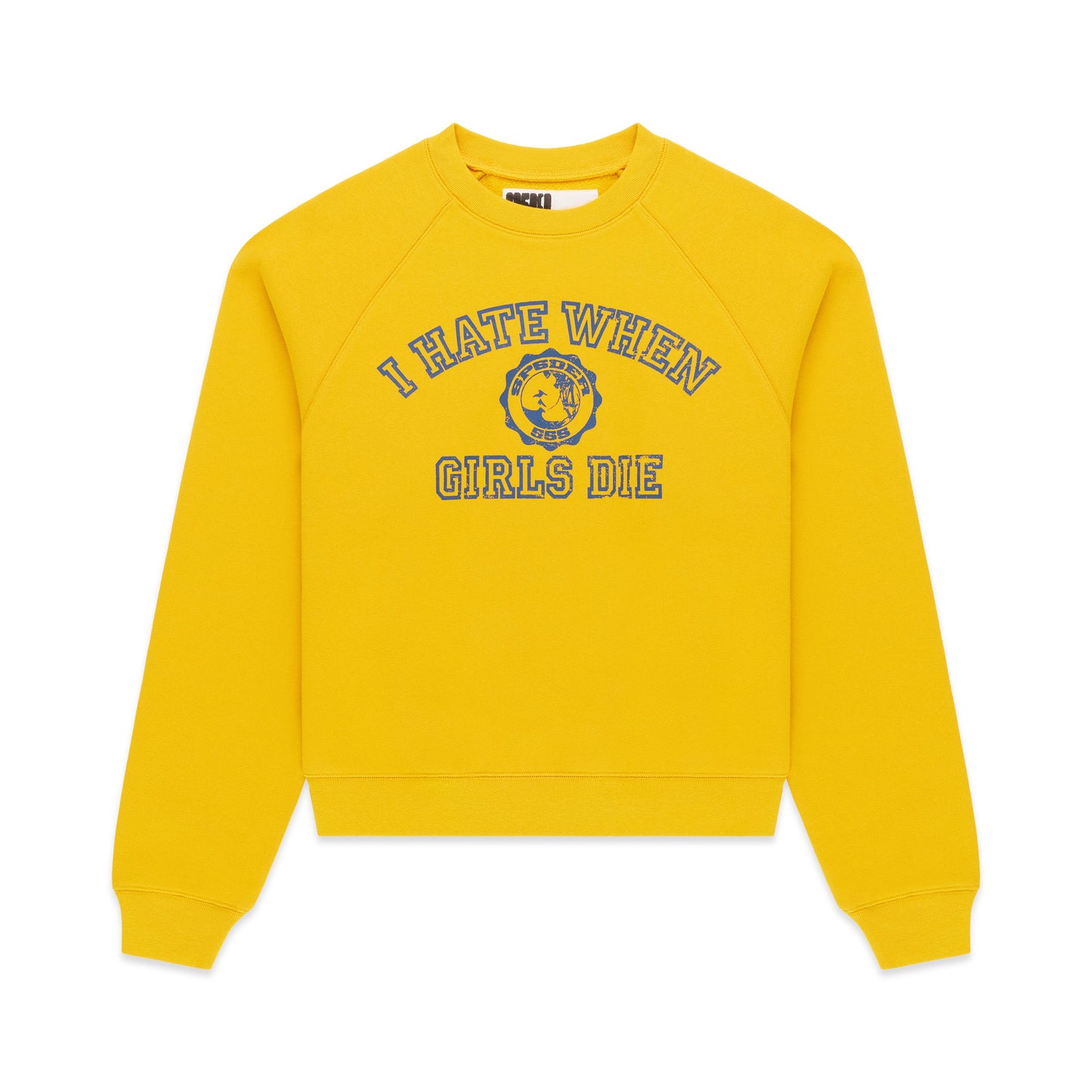 I H8 WHEN GIRLS DIE RAGLAN CREWNECK