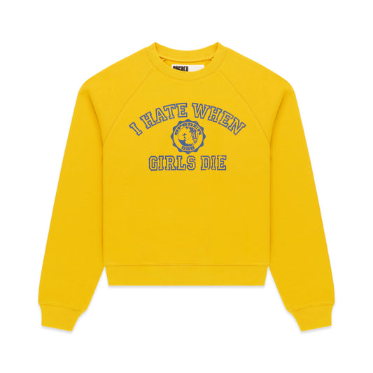 I H8 WHEN GIRLS DIE RAGLAN CREWNECK