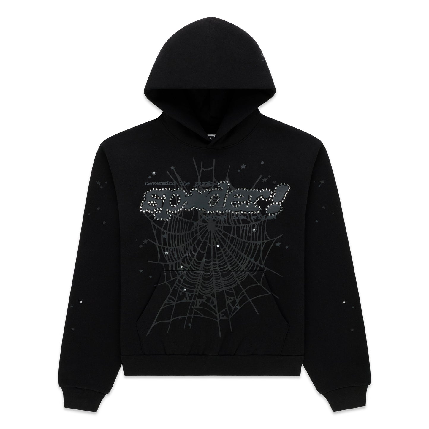 BLACK RHINESTONE PUNK V2 HOODIE