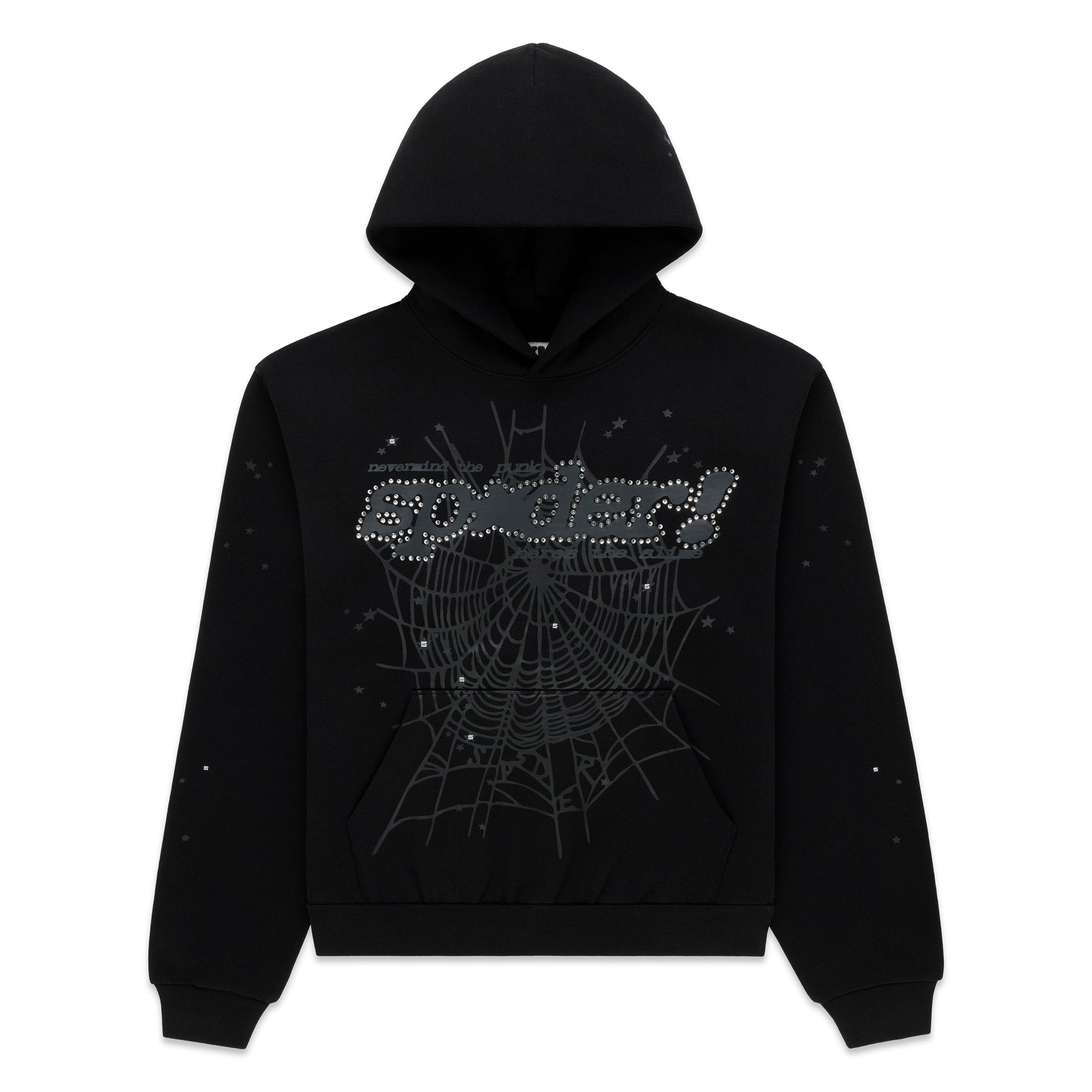 BLACK RHINESTONE PUNK V2 HOODIE
