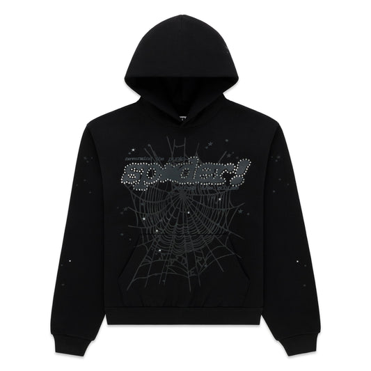 BLACK RHINESTONE PUNK V2 HOODIE