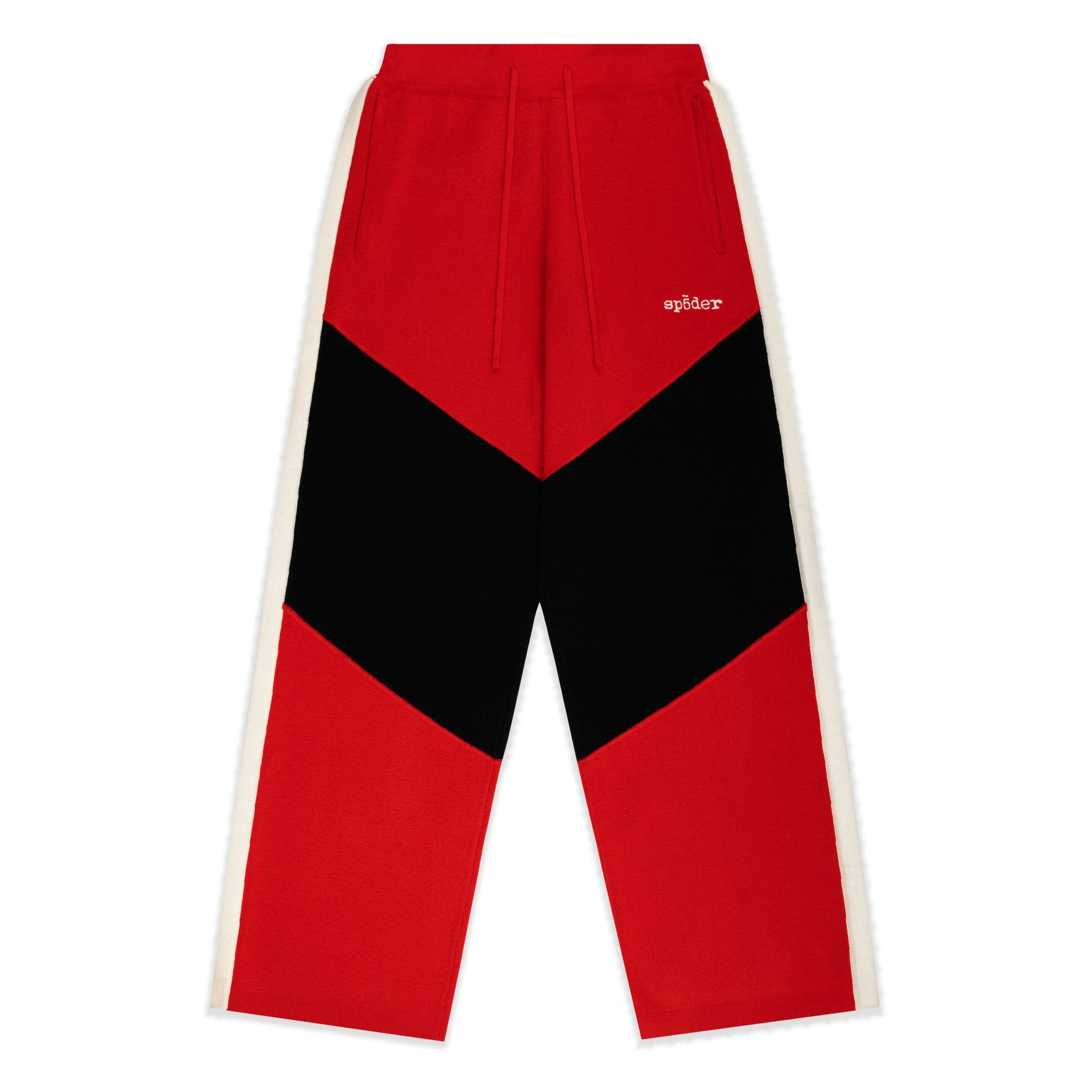 RED KNIT 5 TRACK PANT