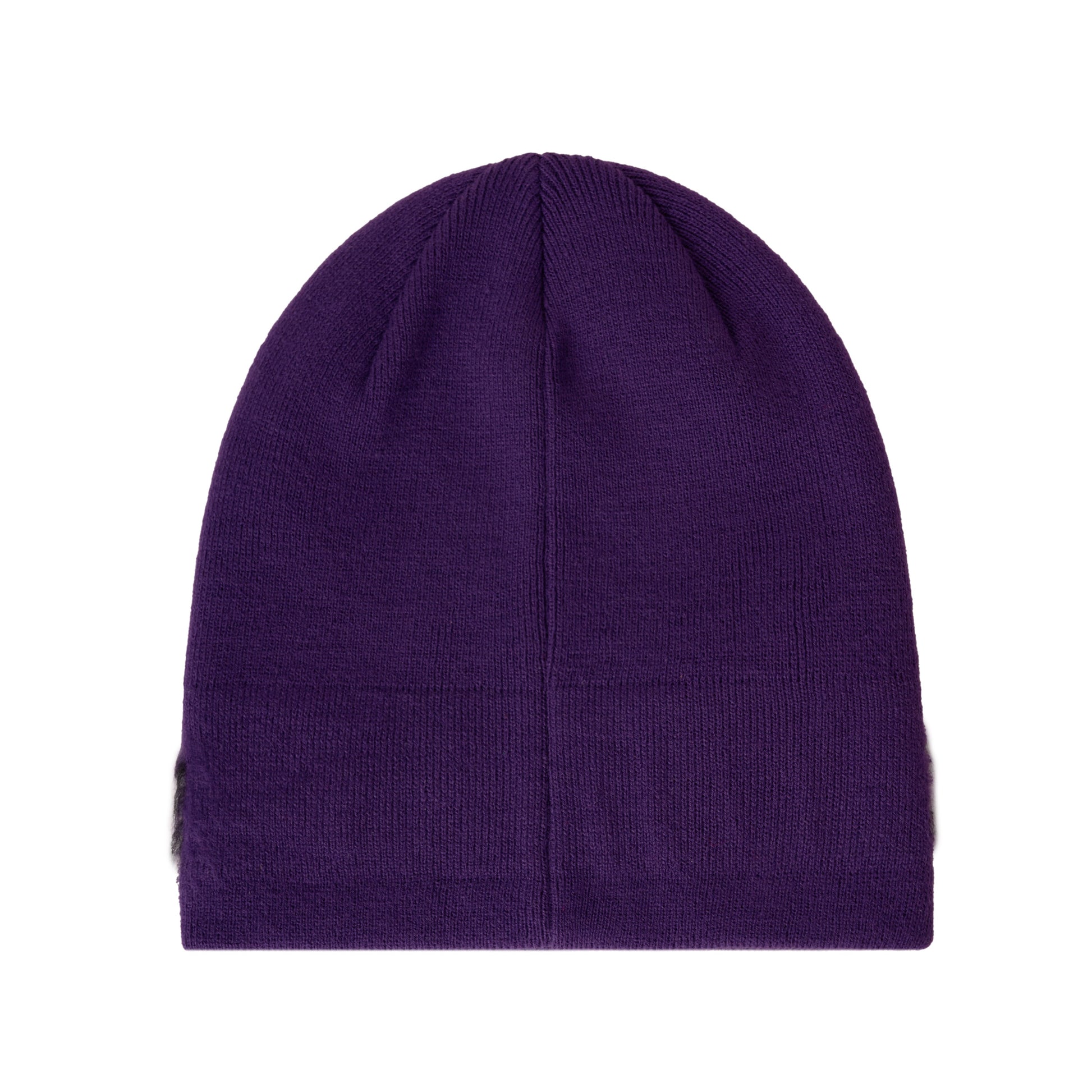 PURPLE FUZZY LOGO MOHAIR BEANIE